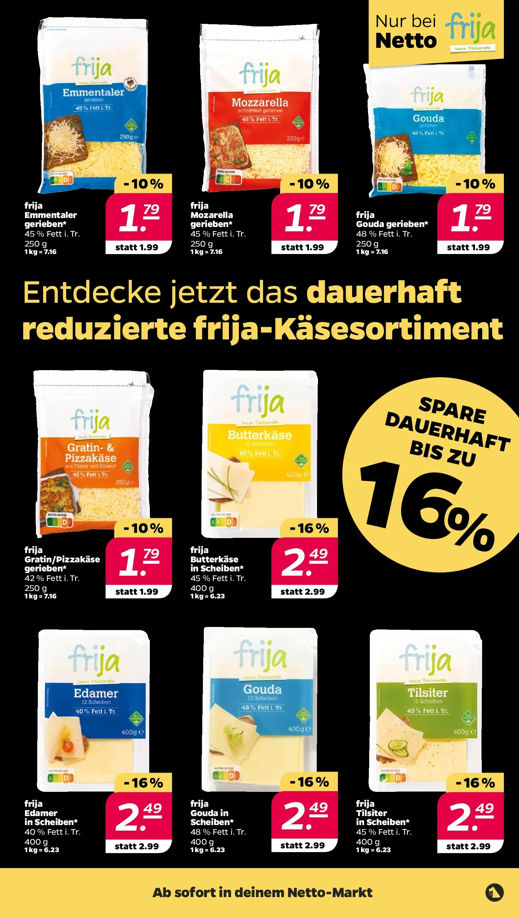 Netto - Netto APS : Wochenangebote ab 26.10.2025 → Angebote nächste Woche | Seite: 15 | Produkte: Mozzarella, Gouda, Edamer