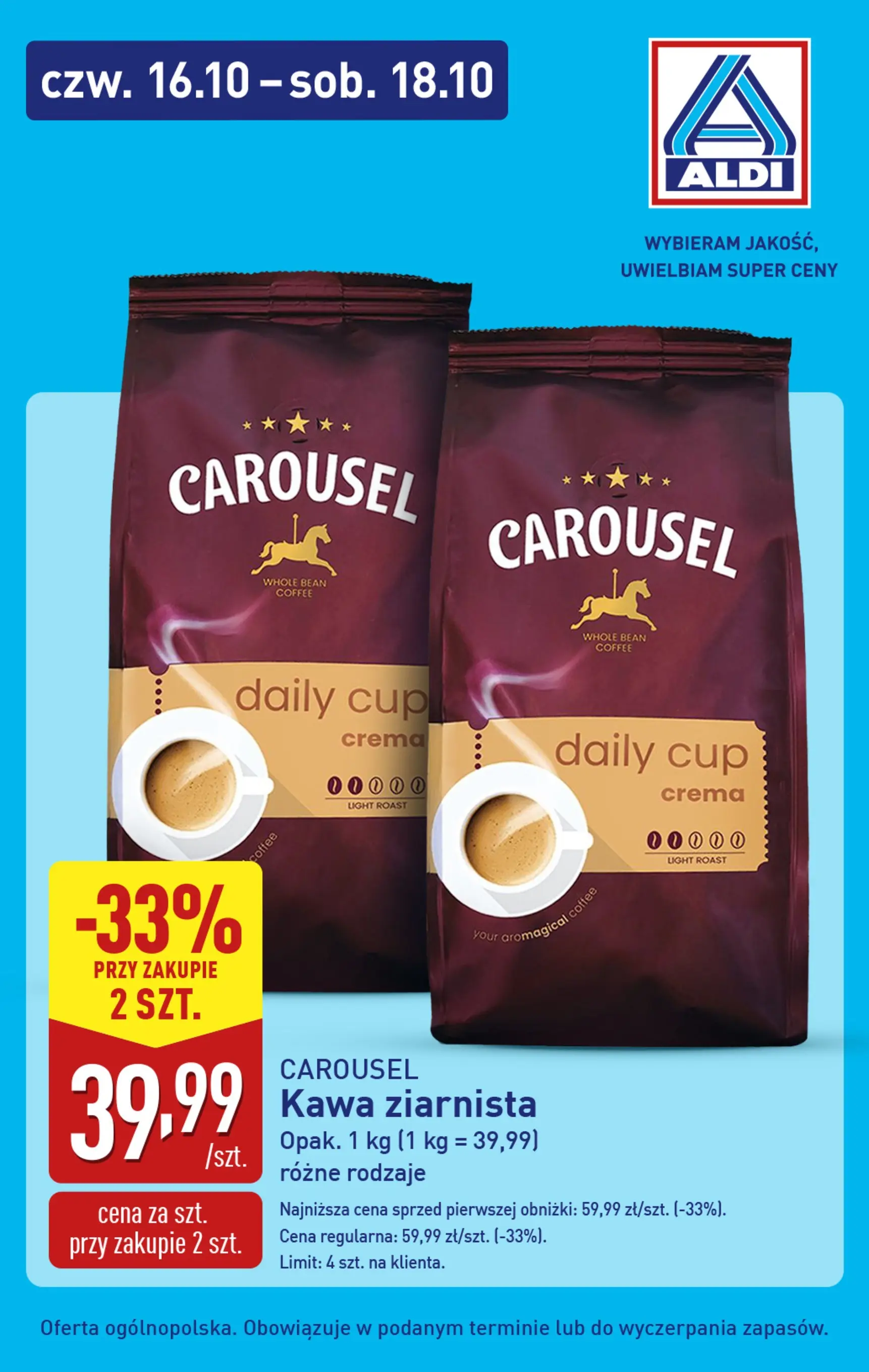 Aldi Gazetka - Od czwartku od 16.10.2025 - Ulotka PDF, promocje | Strona: 6 | Produkty: Kawa ziarnista, Kawa