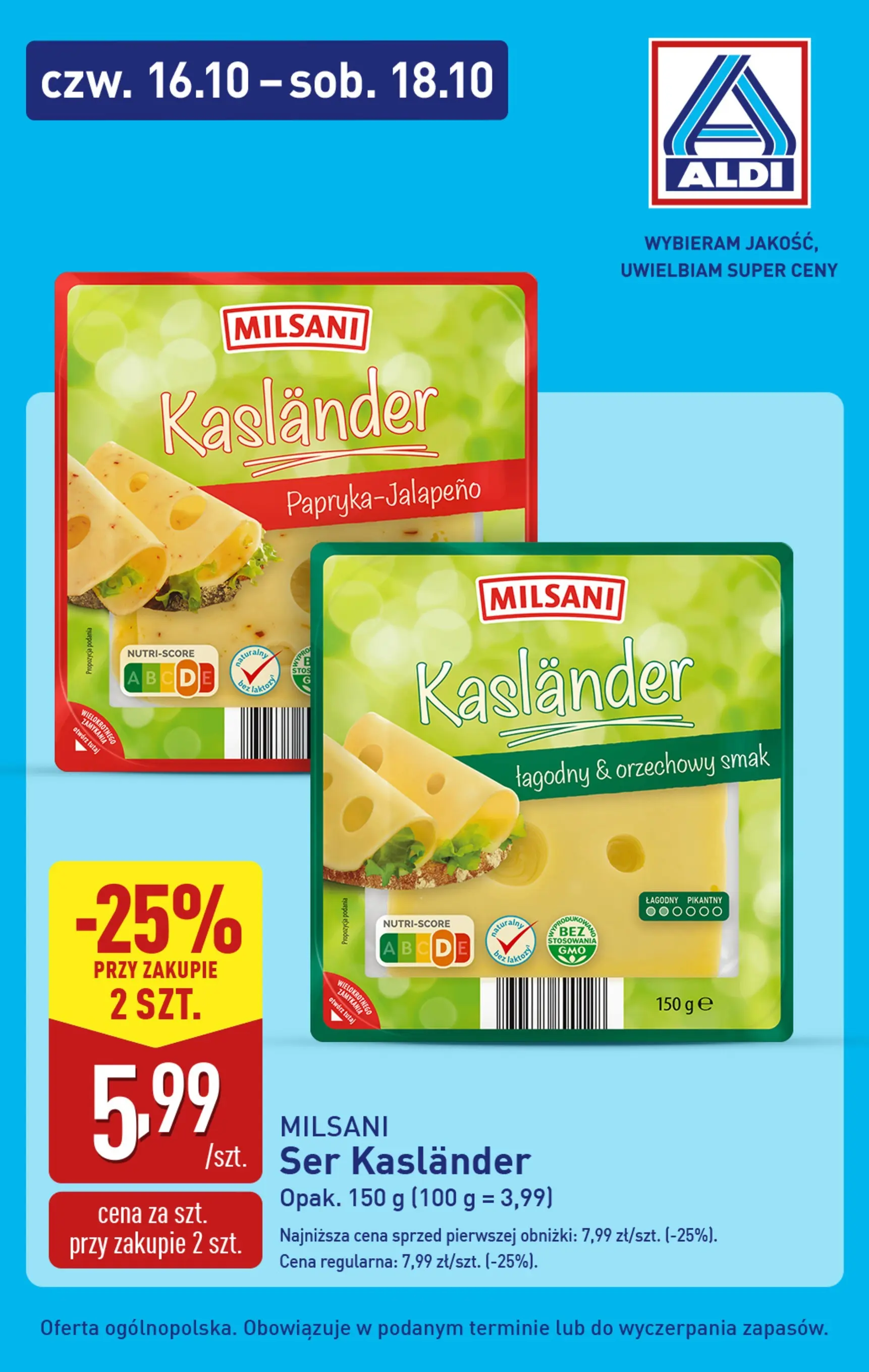 Aldi Gazetka - Od czwartku od 16.10.2025 - Ulotka PDF, promocje | Strona: 7 | Produkty: Ser