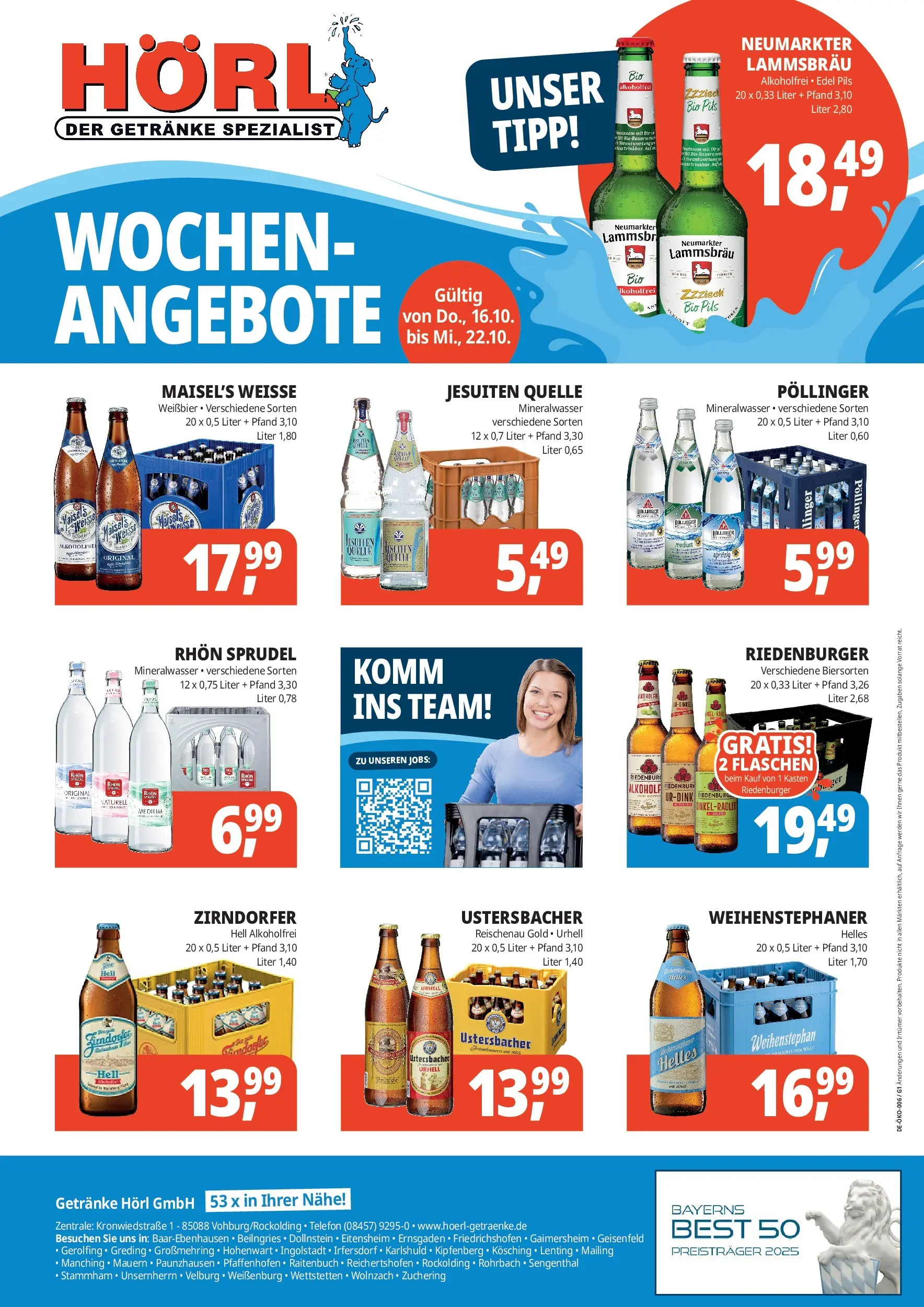 Entdecke - Getränke Hörl: Wochen-Angebote! (ab 15.10.2025) zum Blättern | Seite: 2 | Produkte: Pils, Mineralwasser