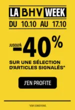 Du 10 au 17 octobre, jusqu'à -40% sur une sélection d'articles signalés