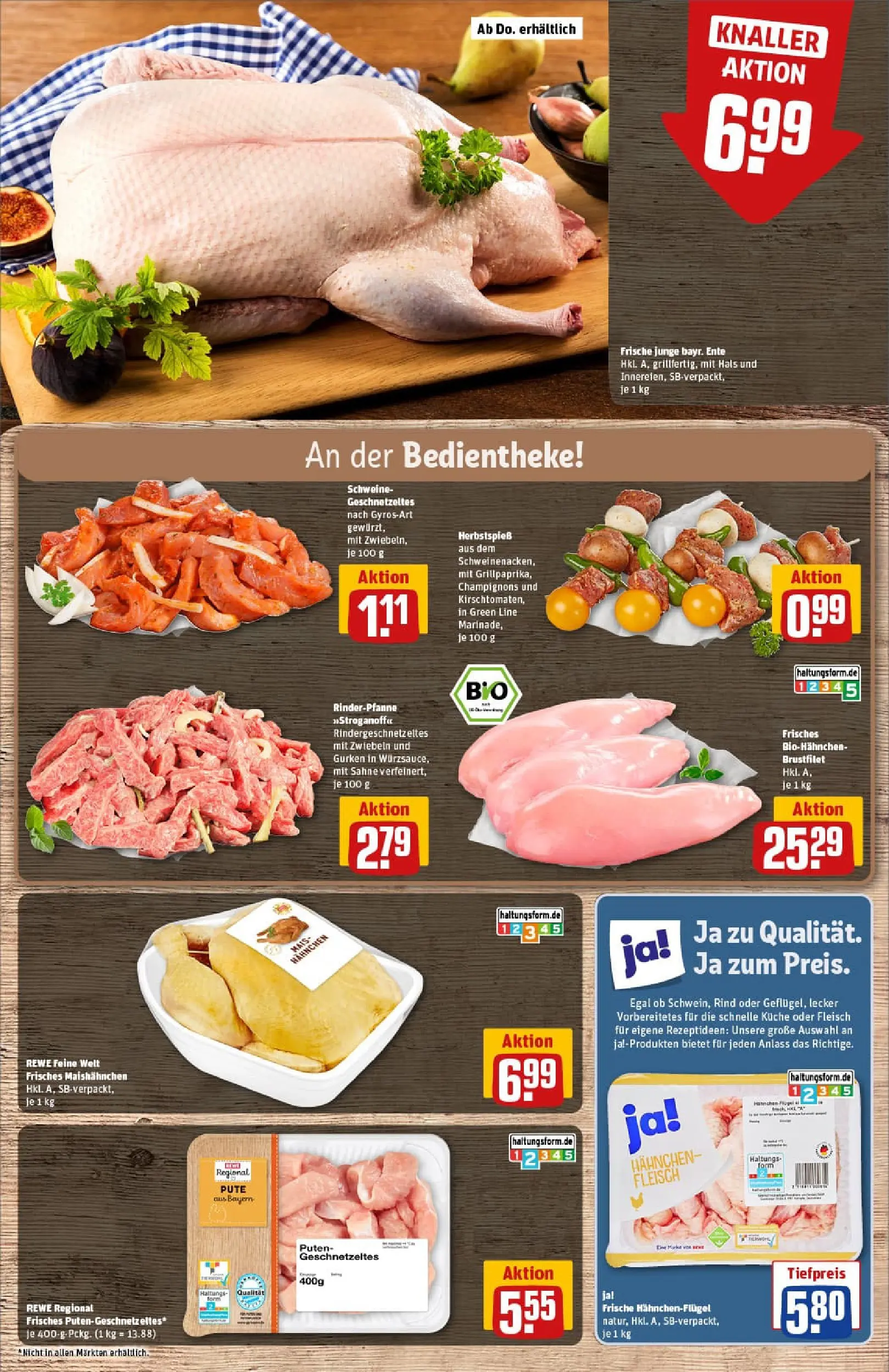 REWE Prospekt ab 13.10.2025 zum Blättern » Angebote | Seite: 8 | Produkte: Pute, Zwiebeln, Sahne, Fleisch