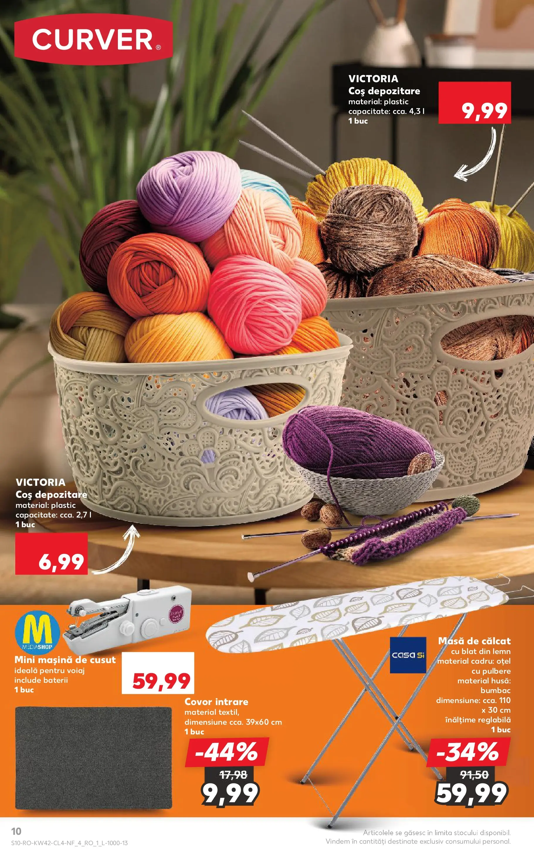Catalog Kaufland - Fălticeni 14.10.2025 - Revista si Oferta | Pagină: 10 | Produse: Coș, Masă, Covor, Masă de călcat
