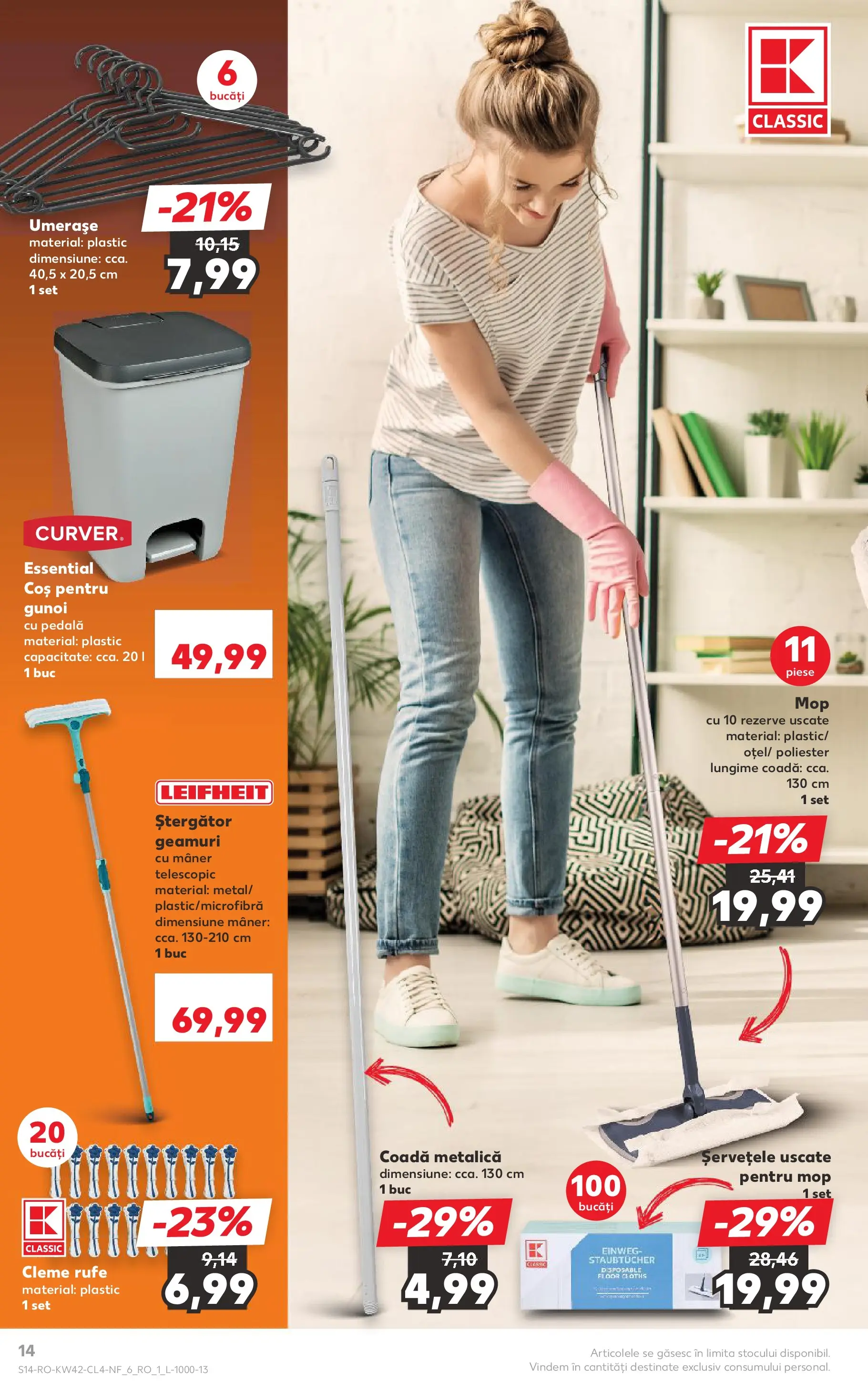 Catalog Kaufland - Fălticeni 14.10.2025 - Revista si Oferta | Pagină: 14 | Produse: Mop, Coș, Mâner