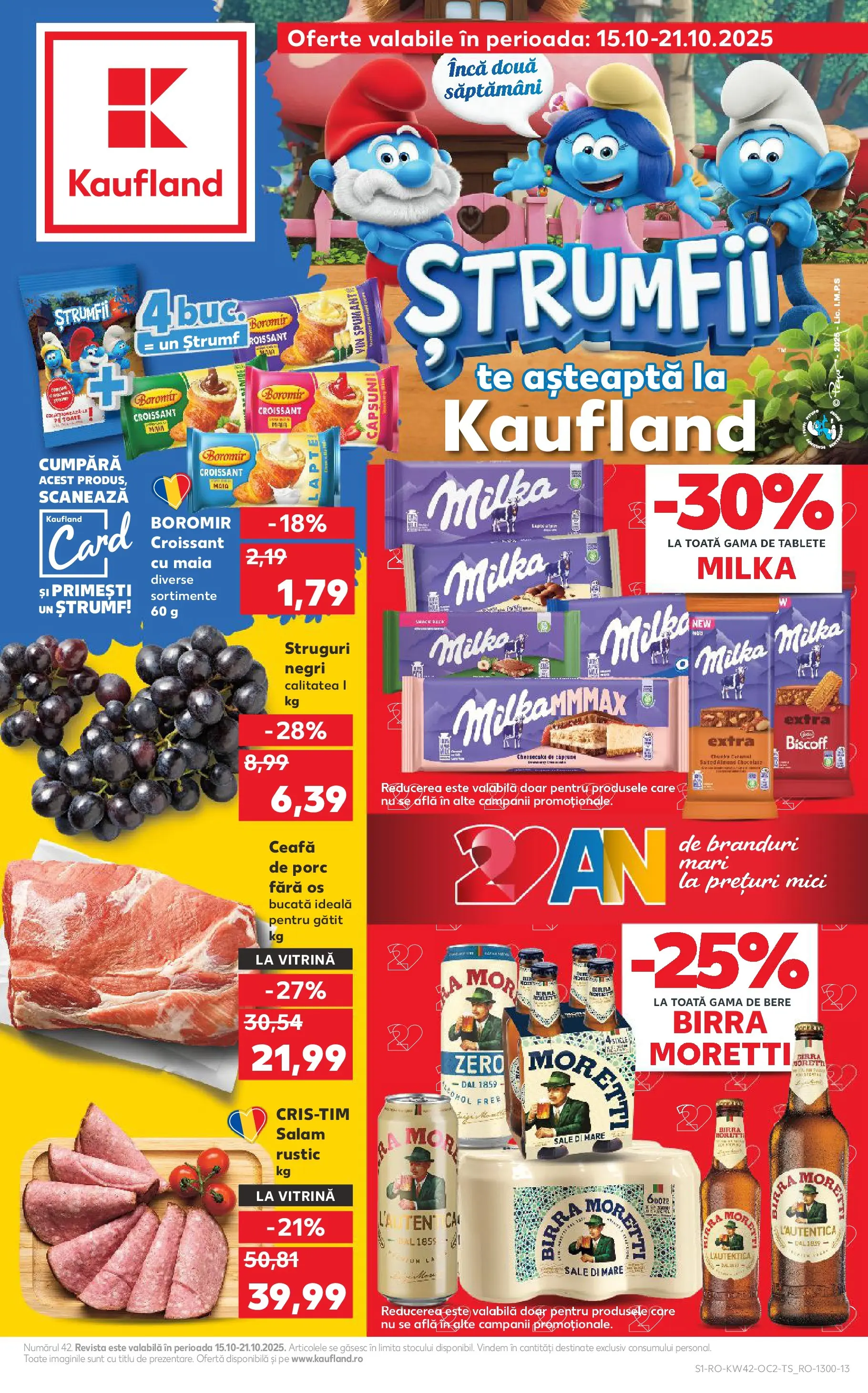 Catalog Kaufland - Viseu de Sus 15.10.2025 - Revista si Oferta | Pagină: 1 | Produse: Struguri, Lapte, Salam, Vin