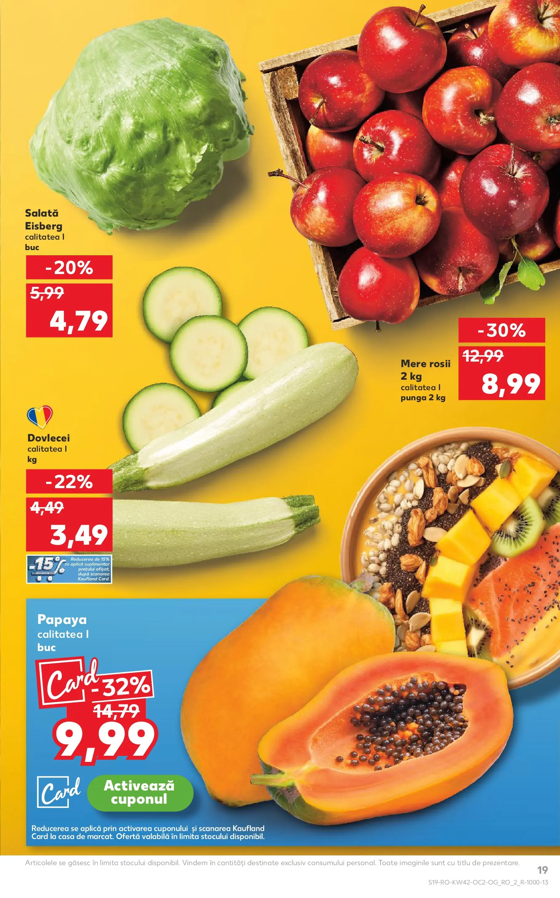 Catalog Kaufland - Bucureşti 15.10.2025 - Revista si Oferta | Pagină: 19 | Produse: Pungă, Mere, Roșii, Salată