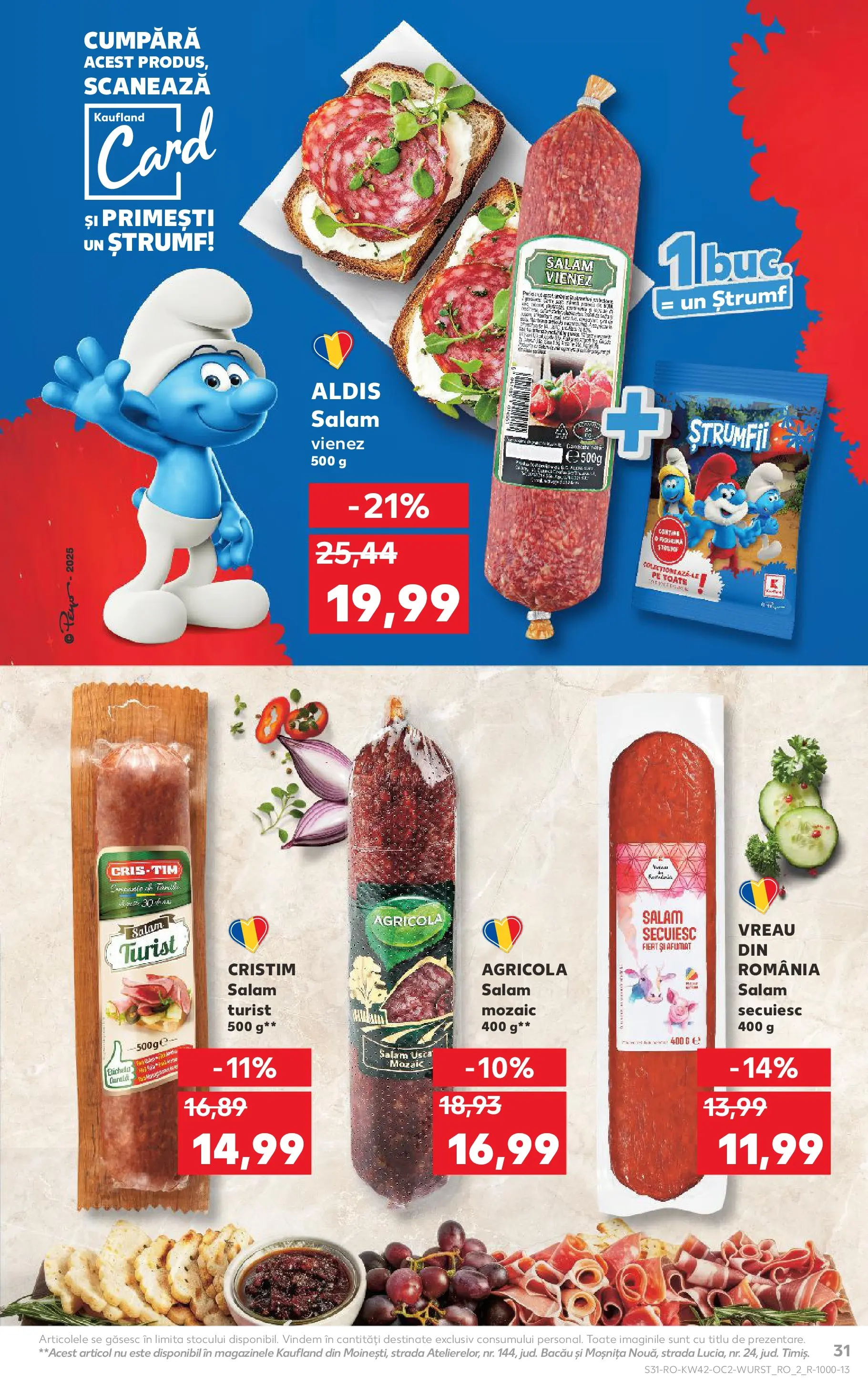 Catalog Kaufland - Bucureşti 15.10.2025 - Revista si Oferta | Pagină: 31 | Produse: Salam