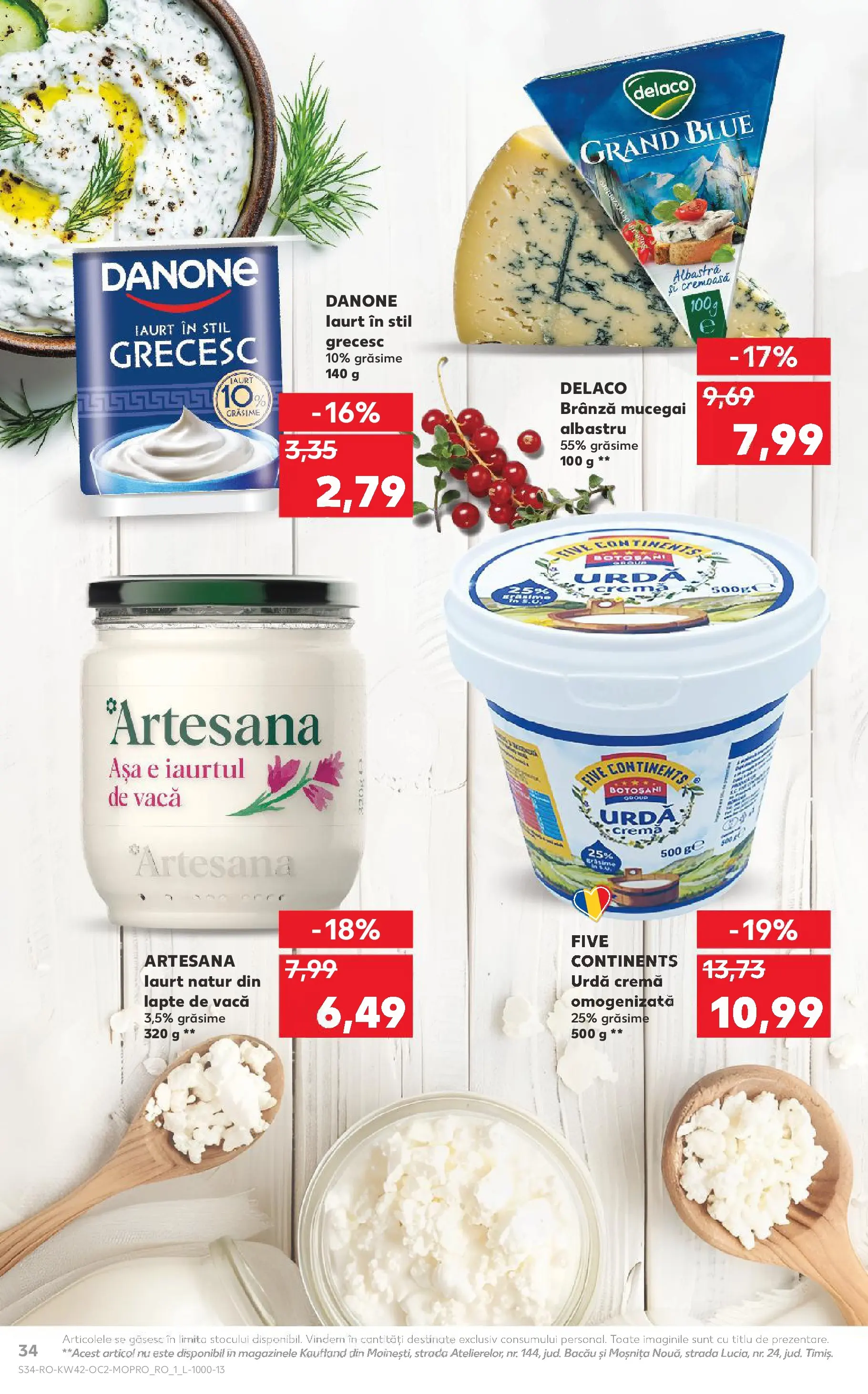Catalog Kaufland - Bucureşti 15.10.2025 - Revista si Oferta | Pagină: 34 | Produse: Lapte, Brânză, Iaurt, Cremă