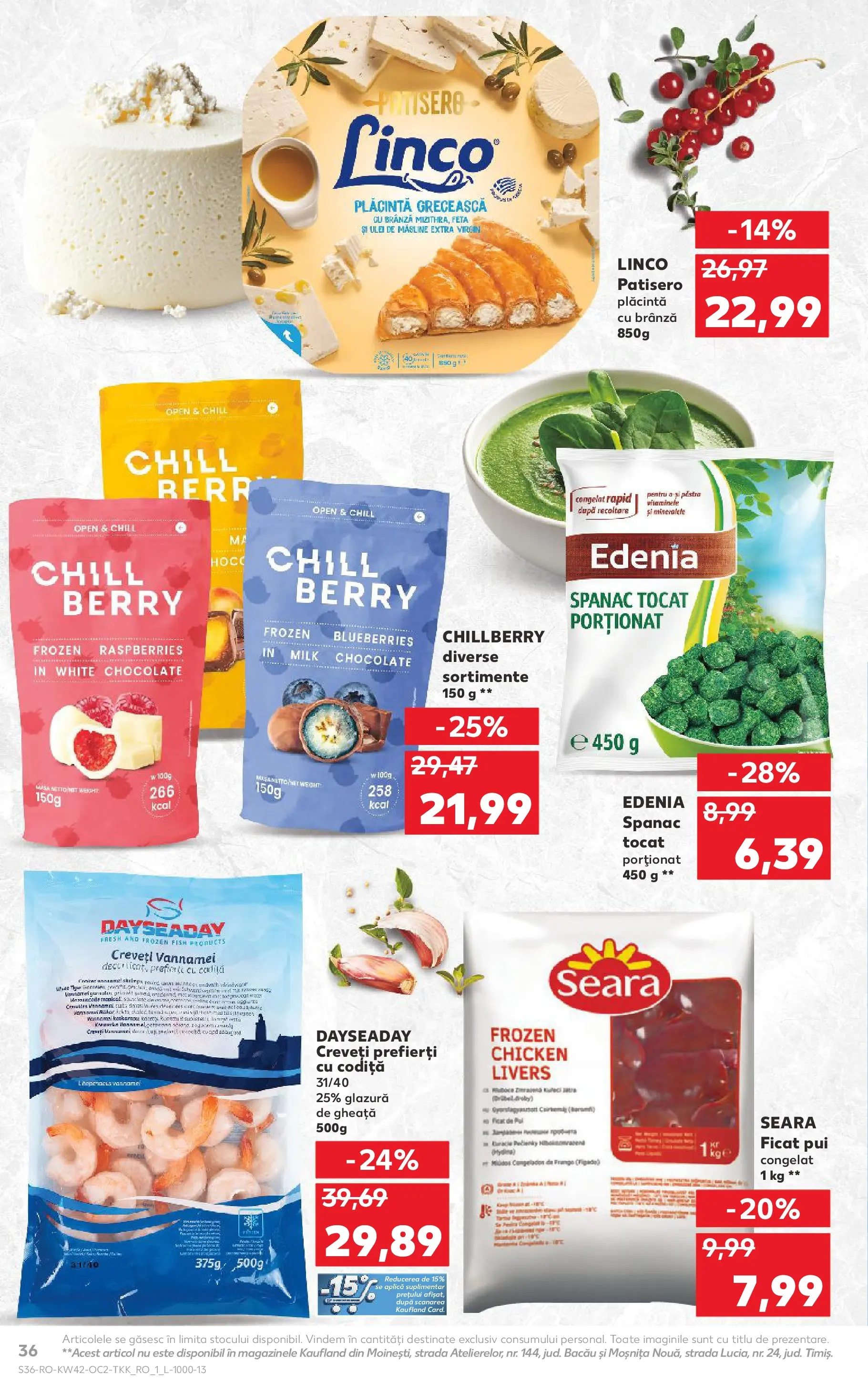 Catalog Kaufland - Bucureşti 15.10.2025 - Revista si Oferta | Pagină: 36 | Produse: Hacıyatmaz Kedi Oyuncağı, Plăcintă, Brânză, Ulei