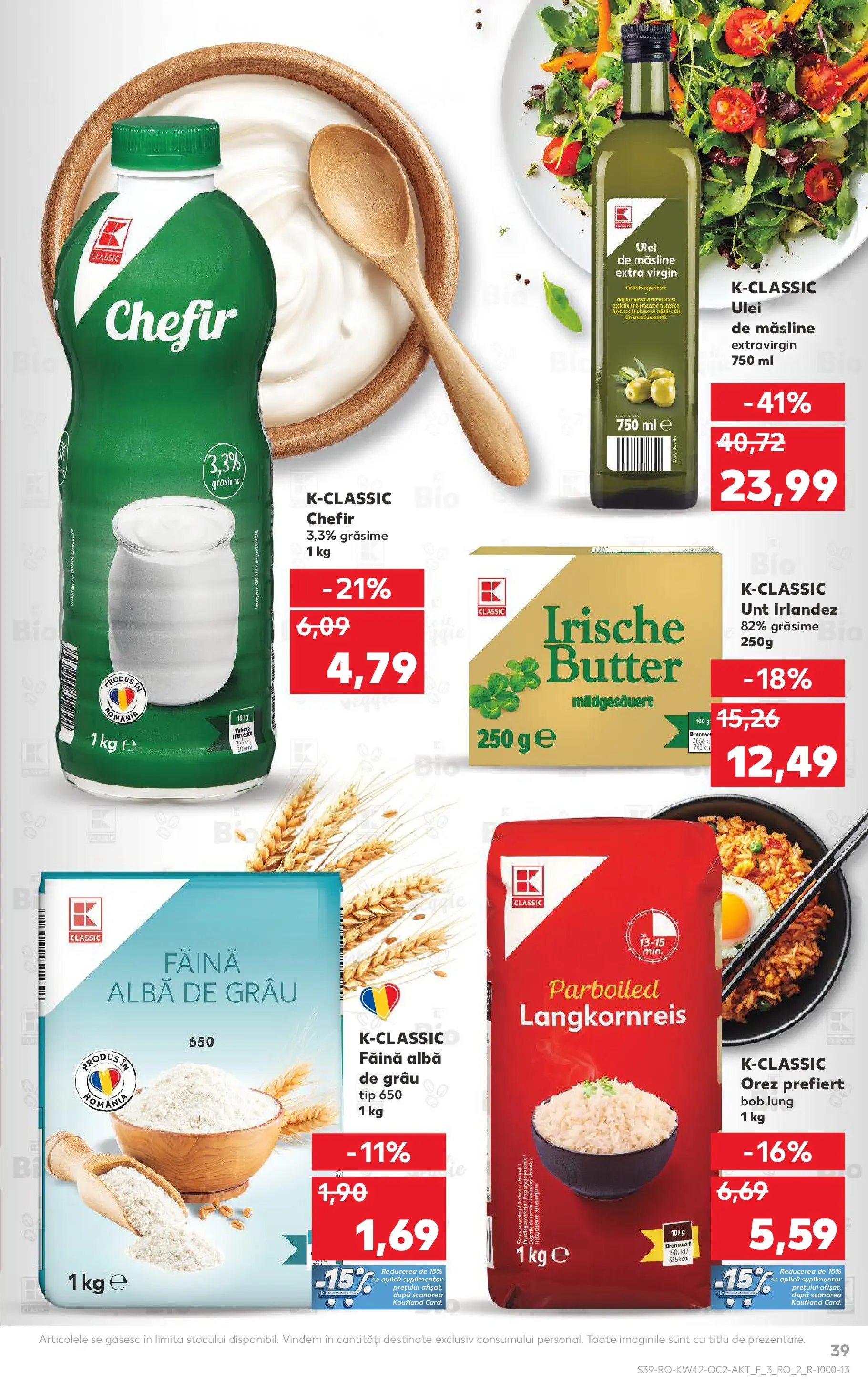 Catalog Kaufland - Bucureşti 15.10.2025 - Revista si Oferta | Pagină: 39 | Produse: Unt, Ulei, Făină, Orez