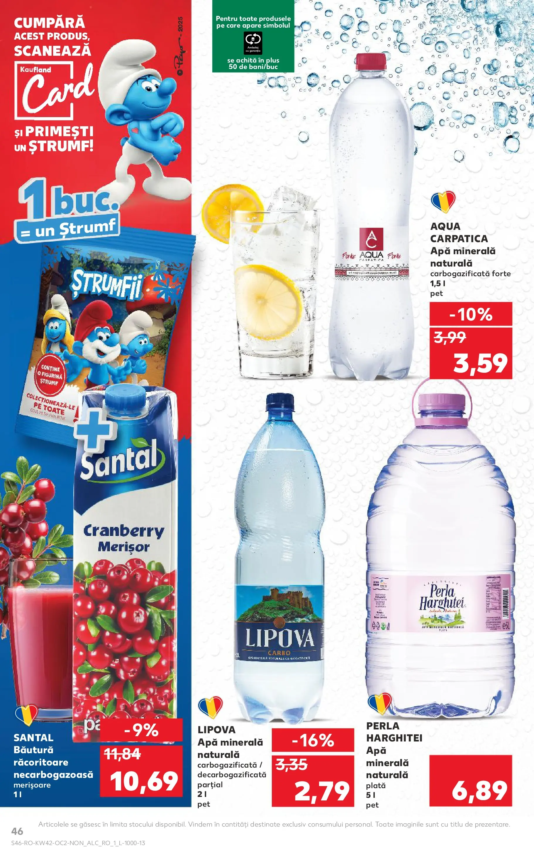 Catalog Kaufland - Bucureşti 15.10.2025 - Revista si Oferta | Pagină: 46 | Produse: Yazı tahtası kalemi, Apă, Çocuk sutyeni
