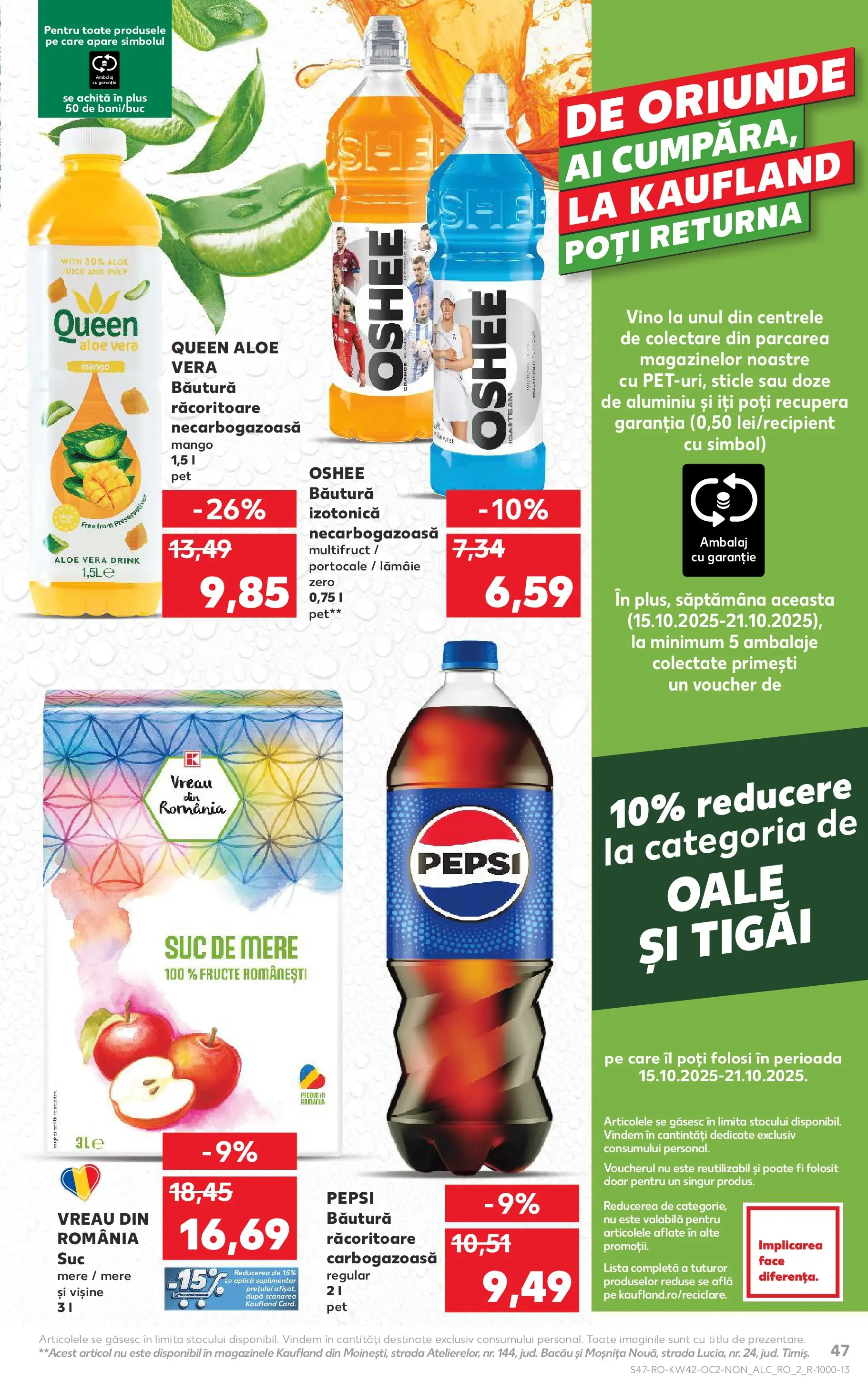 Catalog Kaufland - Bucureşti 15.10.2025 - Revista si Oferta | Pagină: 47 | Produse: Aloe vera, Portocale, Fructe, Mango