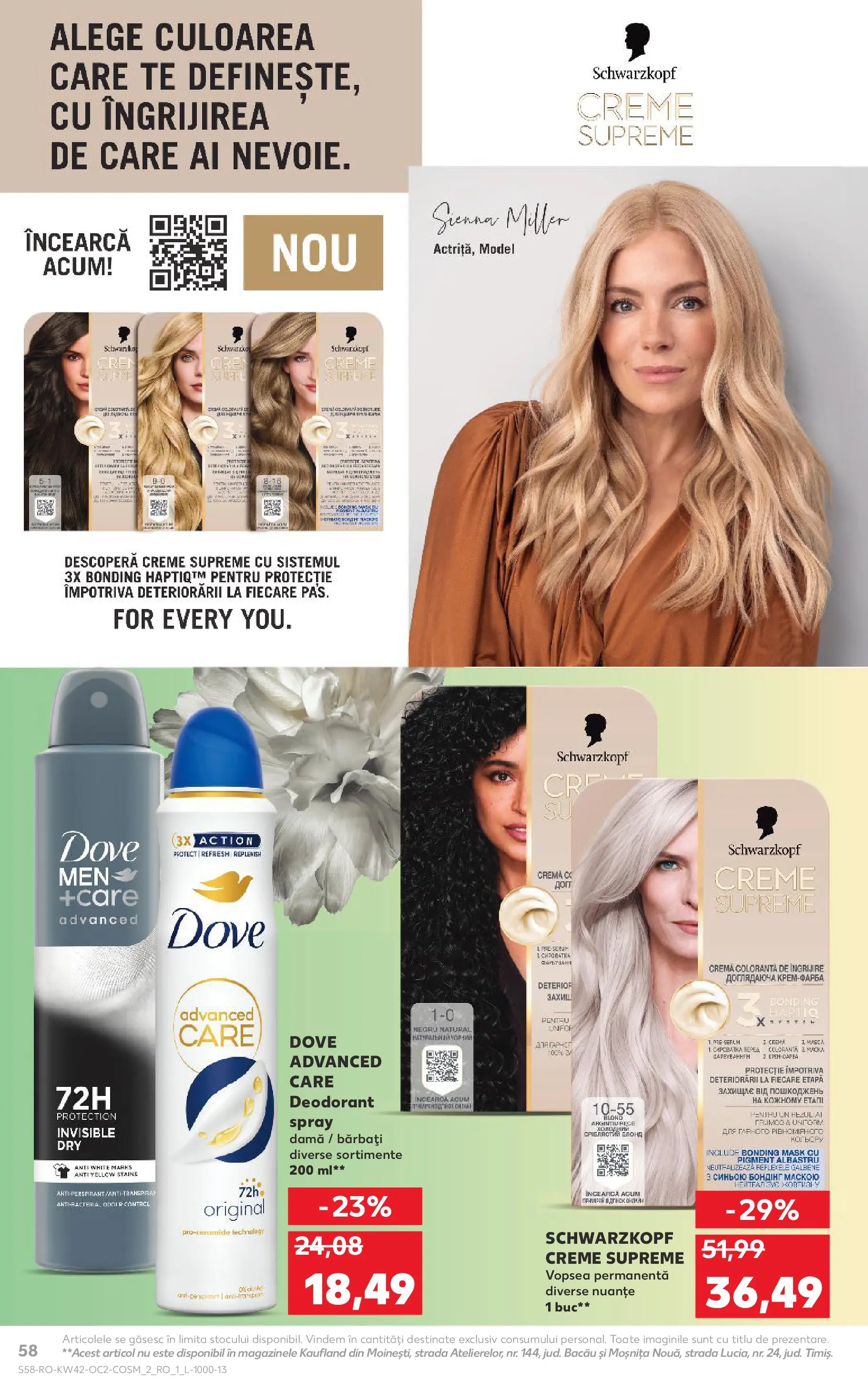 Catalog Kaufland - Bucureşti 15.10.2025 - Revista si Oferta | Pagină: 58 | Produse: Vopsea, Cremă, Deodorant, Antiperspirant