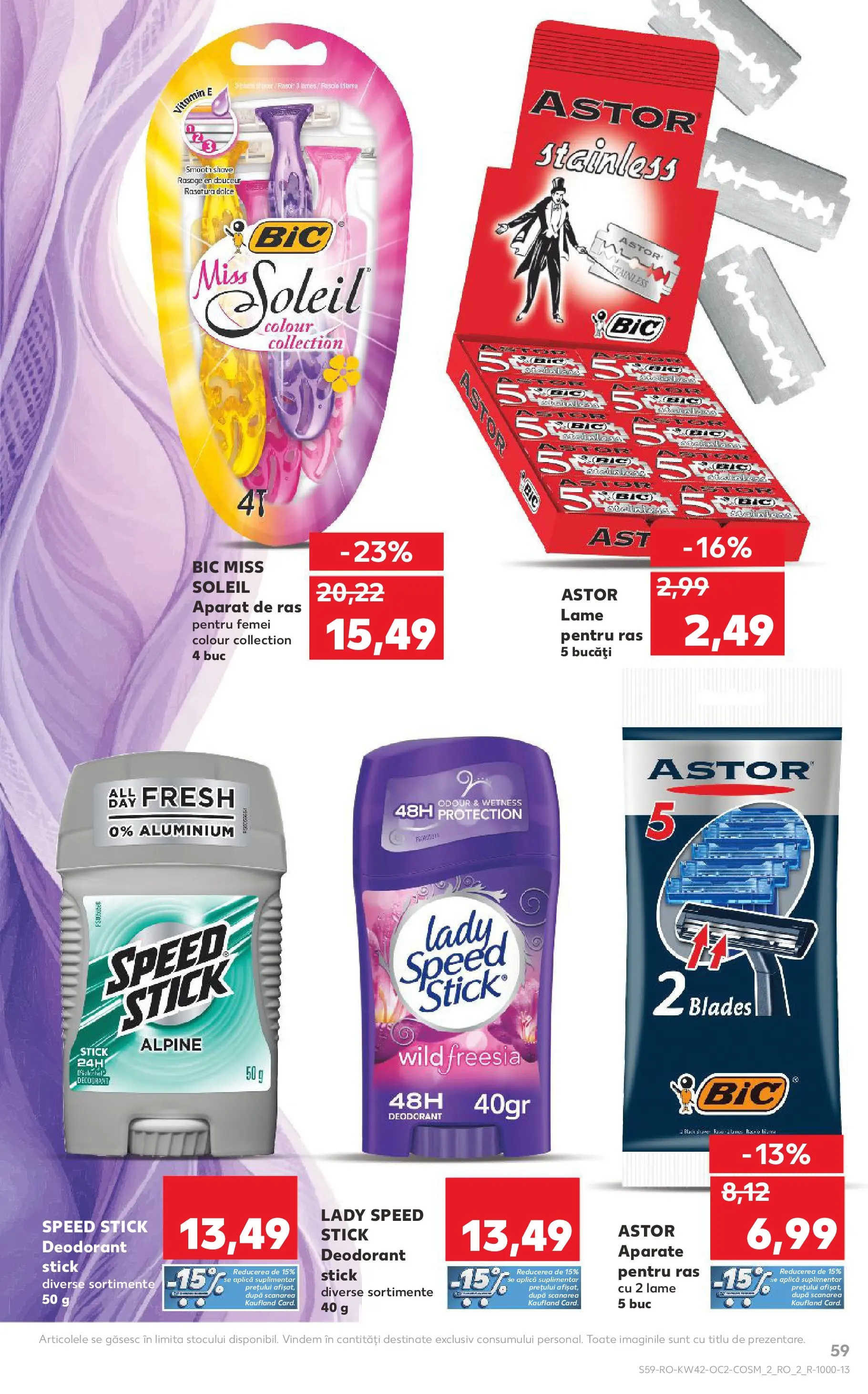 Catalog Kaufland - Bucureşti 15.10.2025 - Revista si Oferta | Pagină: 59 | Produse: Aparat De Ras, Deodorant