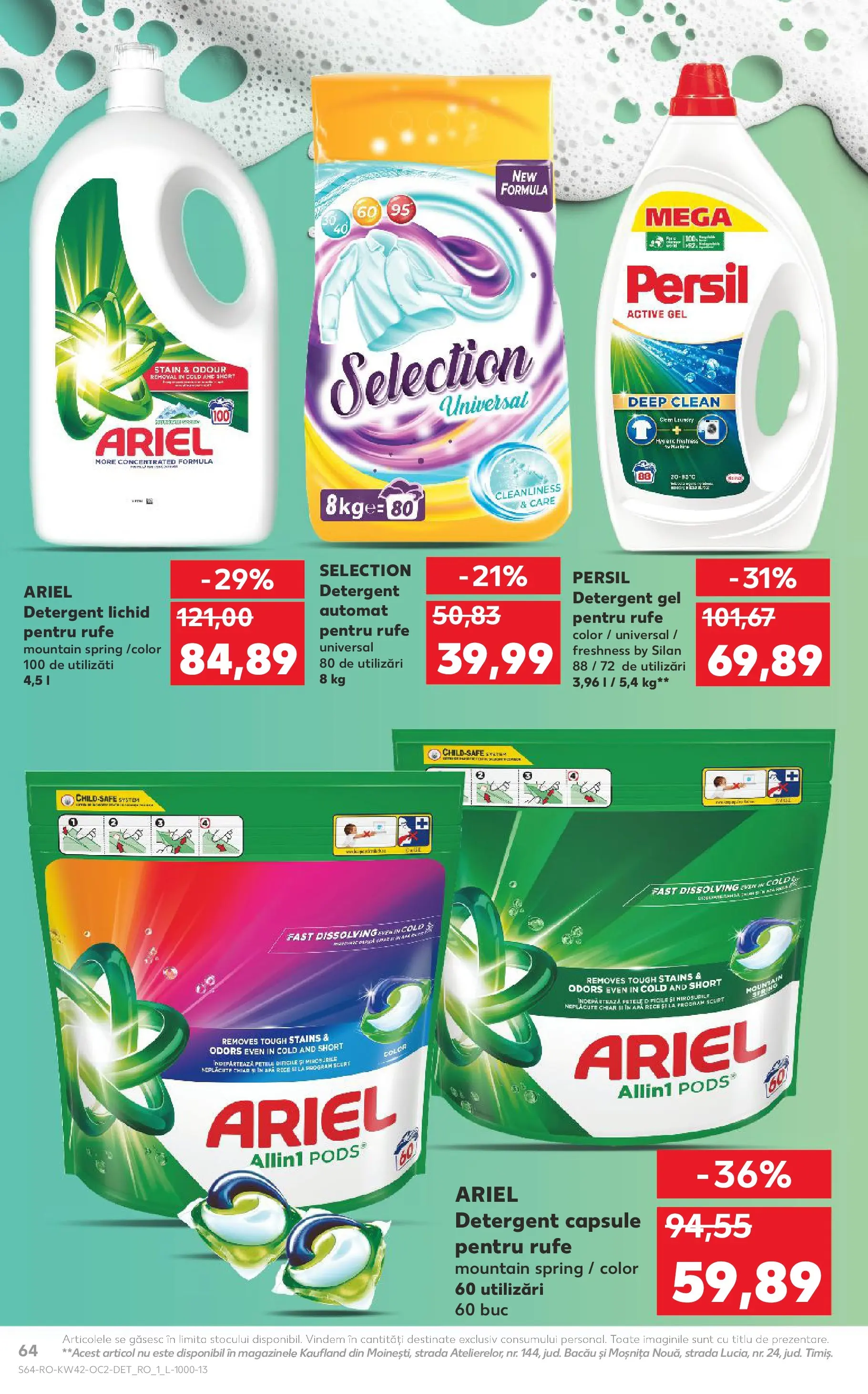 Catalog Kaufland - Bucureşti 15.10.2025 - Revista si Oferta | Pagină: 64 | Produse: Pomelo, Kedi Ödül Oyuncakları, Detergent, Apă