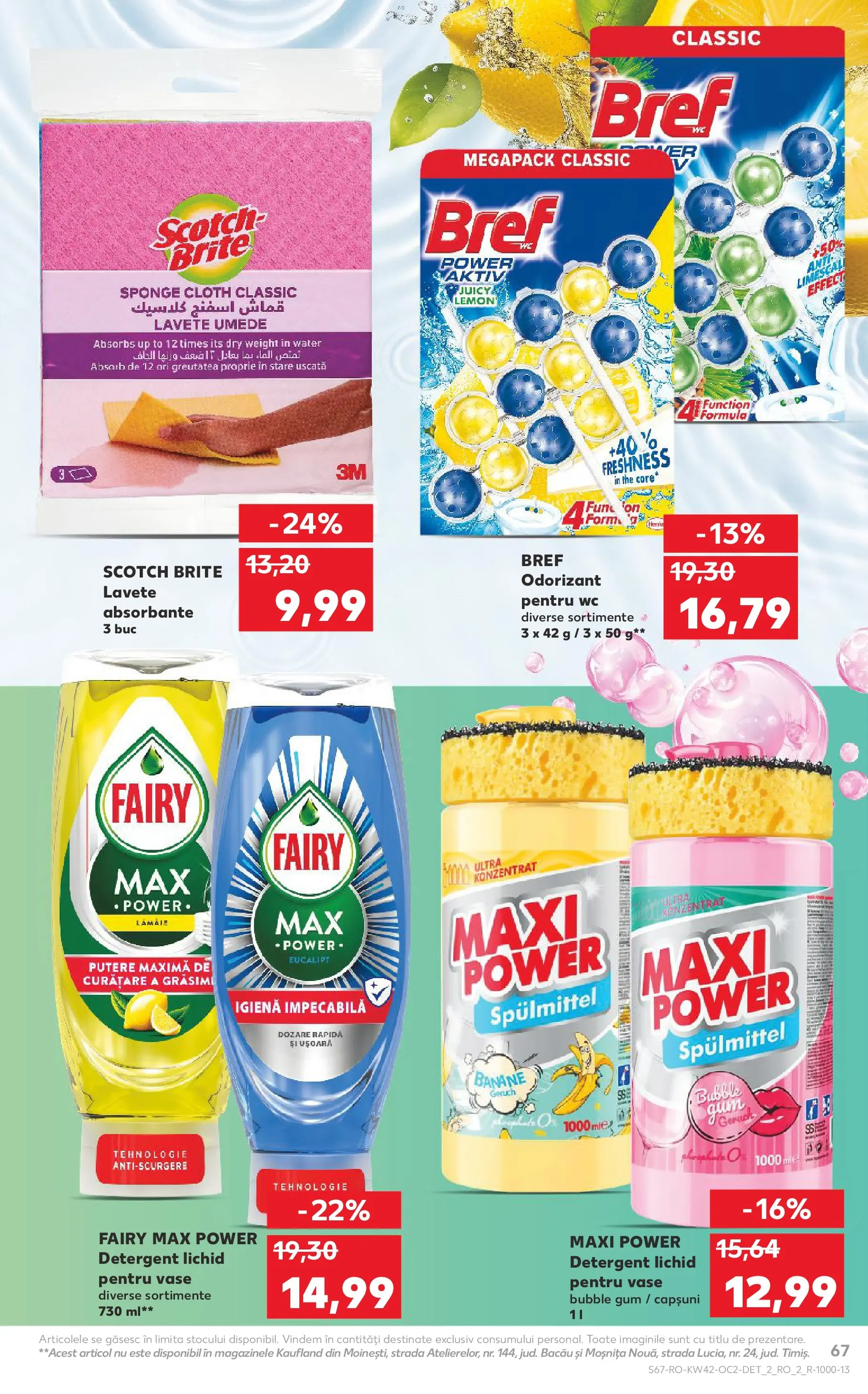 Catalog Kaufland - Bucureşti 15.10.2025 - Revista si Oferta | Pagină: 67 | Produse: Detergent, Lavete, Absorbante, Lămâie