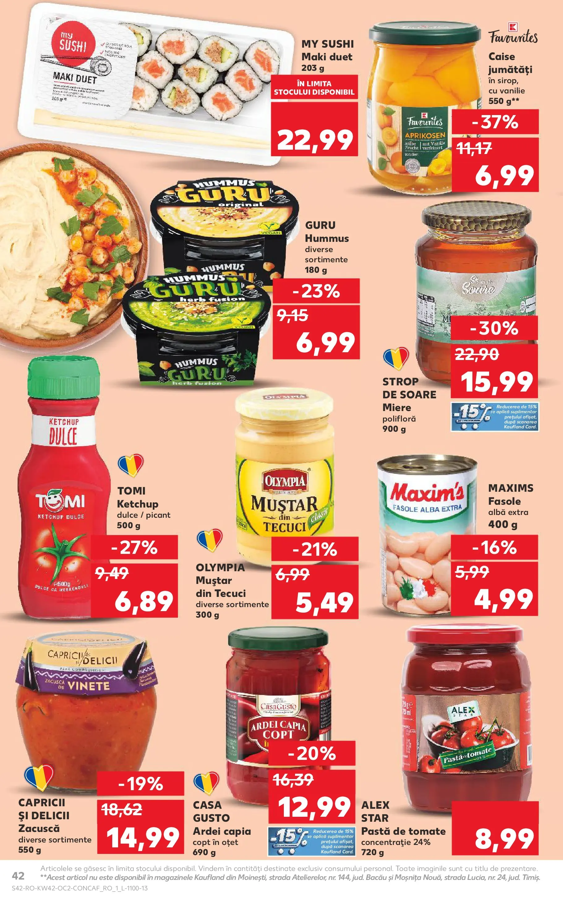 Catalog Kaufland - Bârlad 15.10.2025 - Revista si Oferta | Pagină: 42 | Produse: Miere polifloră, Ardei, Pastă de tomate, Ketchup