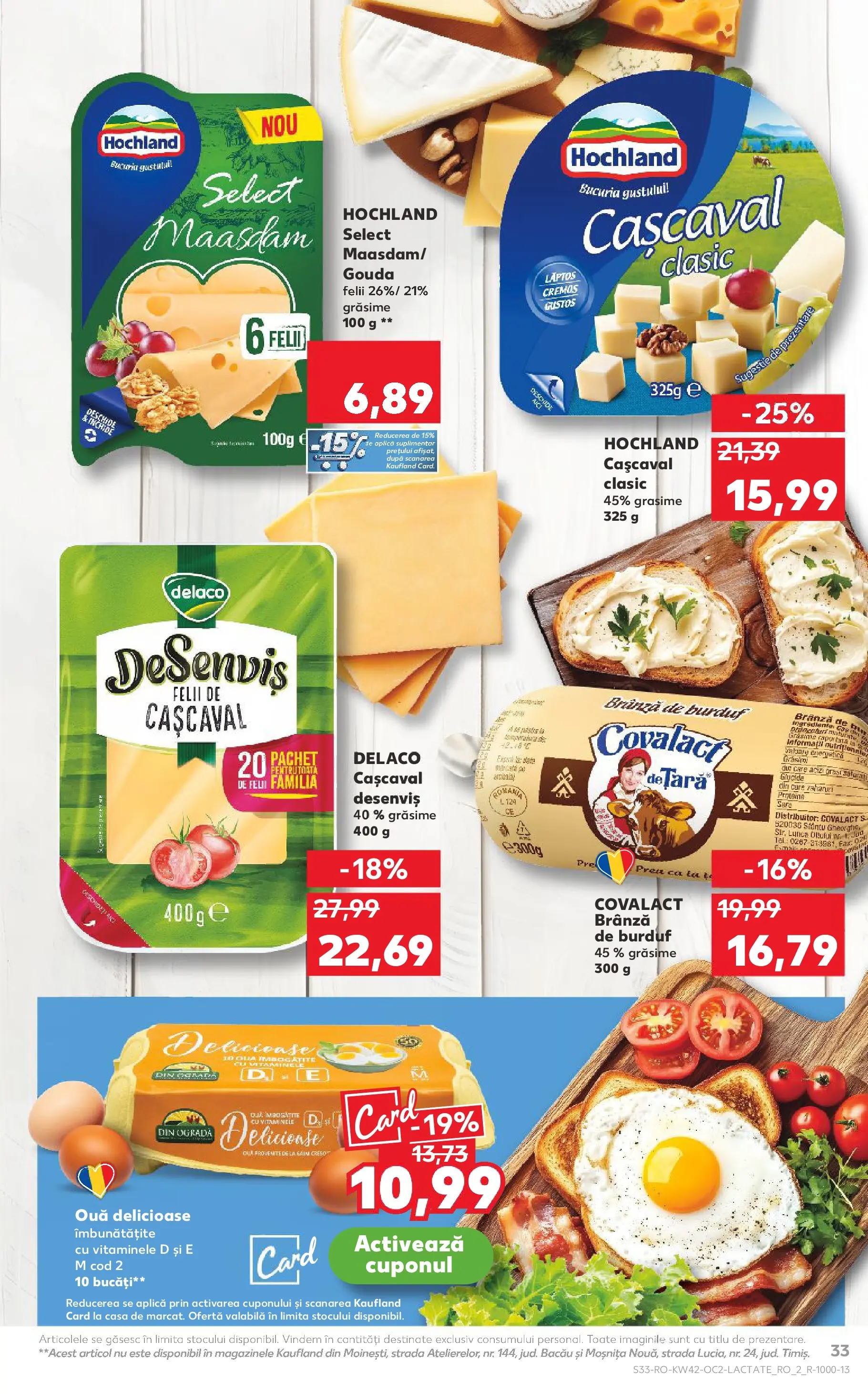 Catalog Kaufland - Bucureşti 15.10.2025 - Revista si Oferta | Pagină: 33 | Produse: Light Kedi Konservesi, Masaüstü kılıfı, Brânză, Ouă