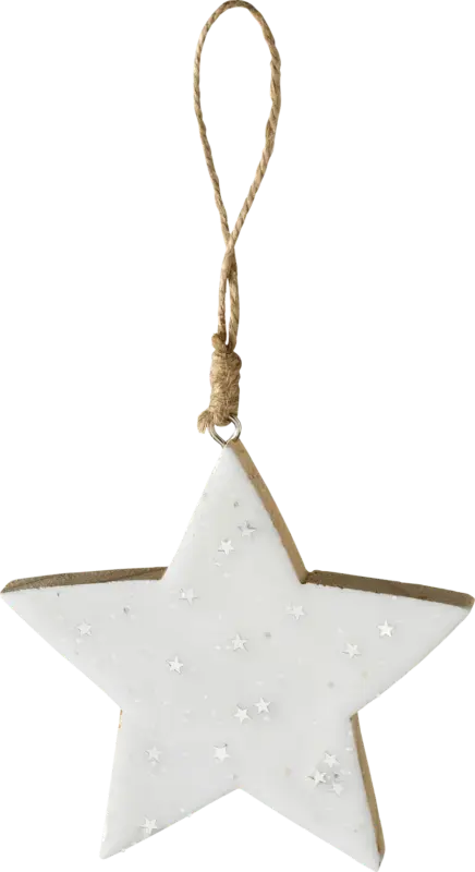 BOLTZE Holzstern mit Sterne, weiß