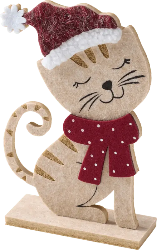 BOLTZE Filzaufsteller Katze, rot-braun