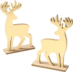 BOLTZE Holzaufsteller, Hirsch, gold