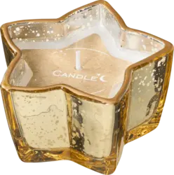 BOLTZE Kerzenglas gefüllt, Sternform, gold