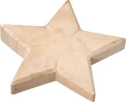 BOLTZE Holzstern, beschichtet, beige-gold