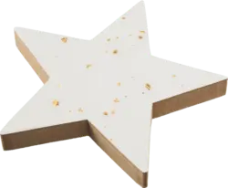 BOLTZE Holzstern, beschichtet, weiß-gold