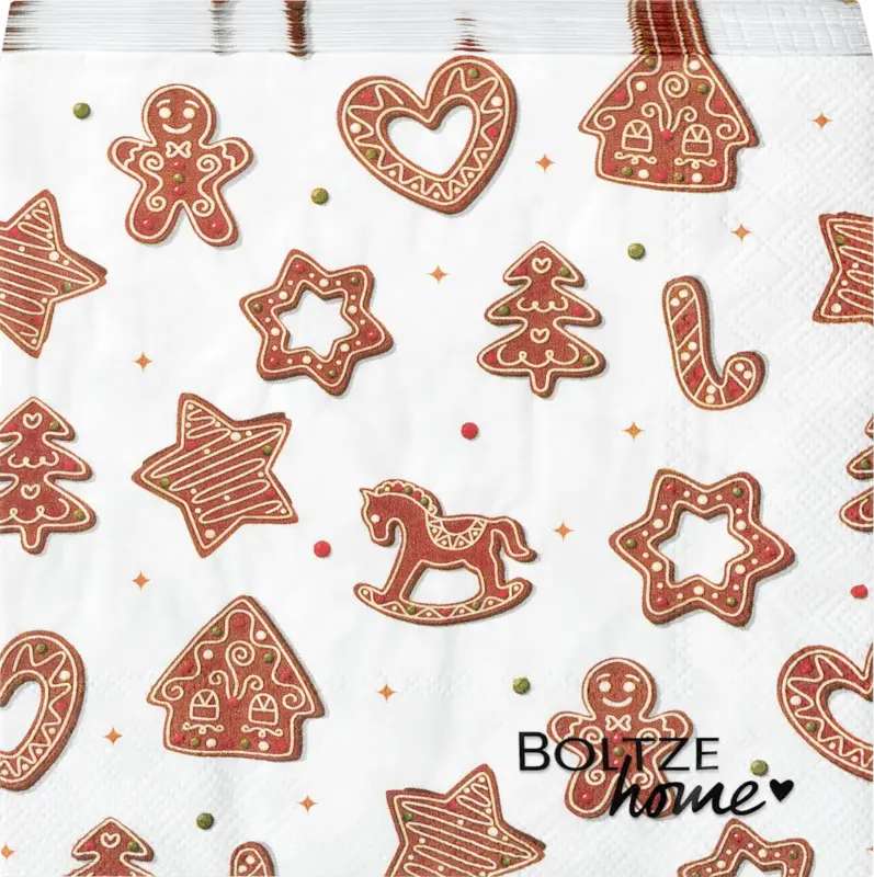 BOLTZE Servietten "Lebkuchen" (33x33 cm)