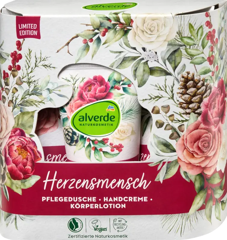 alverde NATURKOSMETIK Geschenkset "Herzensmensch" 3tlg