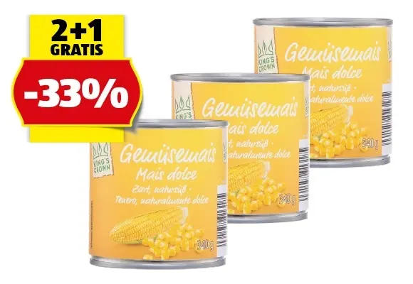 KING’S CROWN Gemüsemais, 340 g