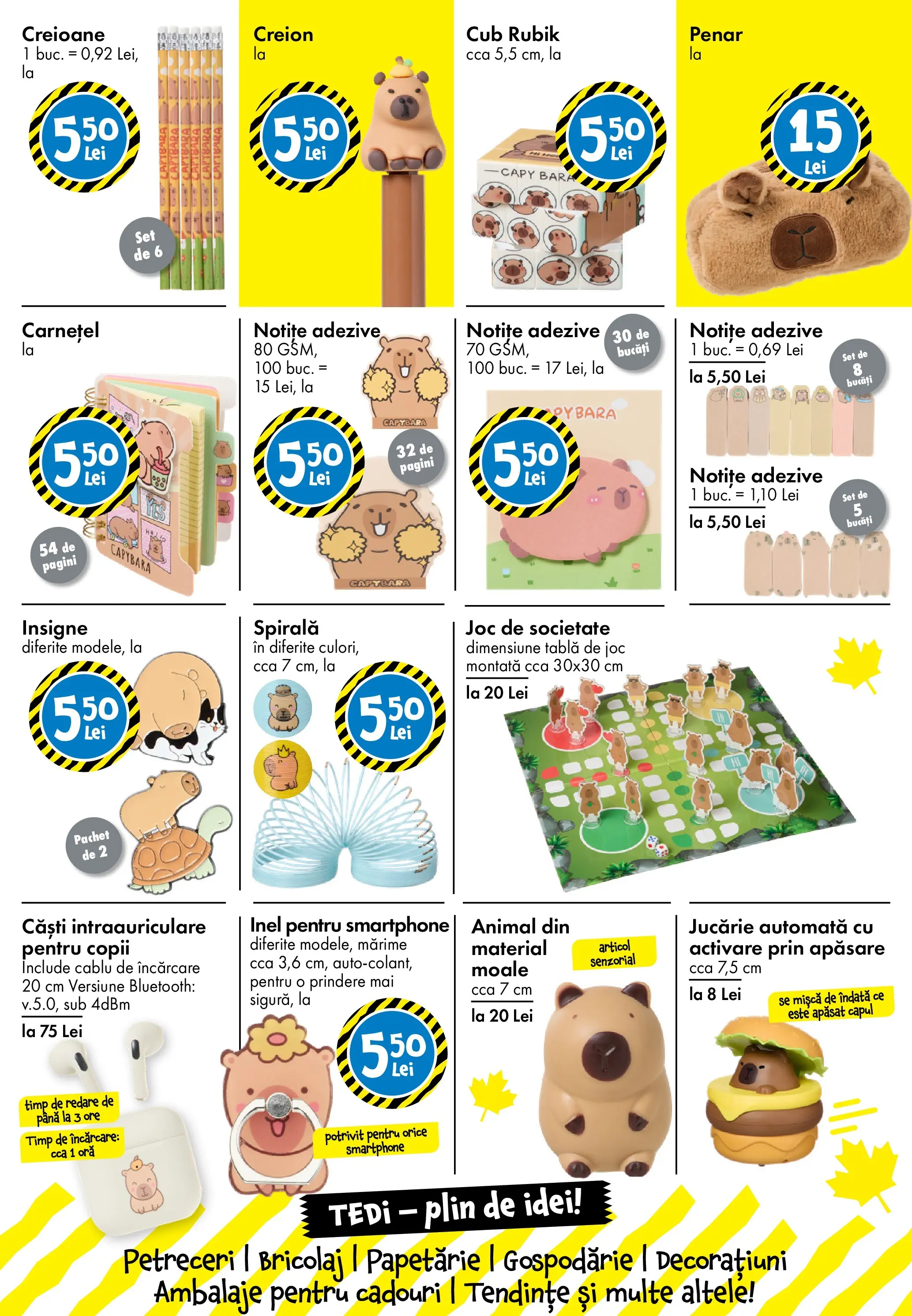 Catalog TEDi - Oferta 10.10.2025 - 19.10.2025 | Pagină: 5 | Produse: Căști, Cablu, Inel, Tablă