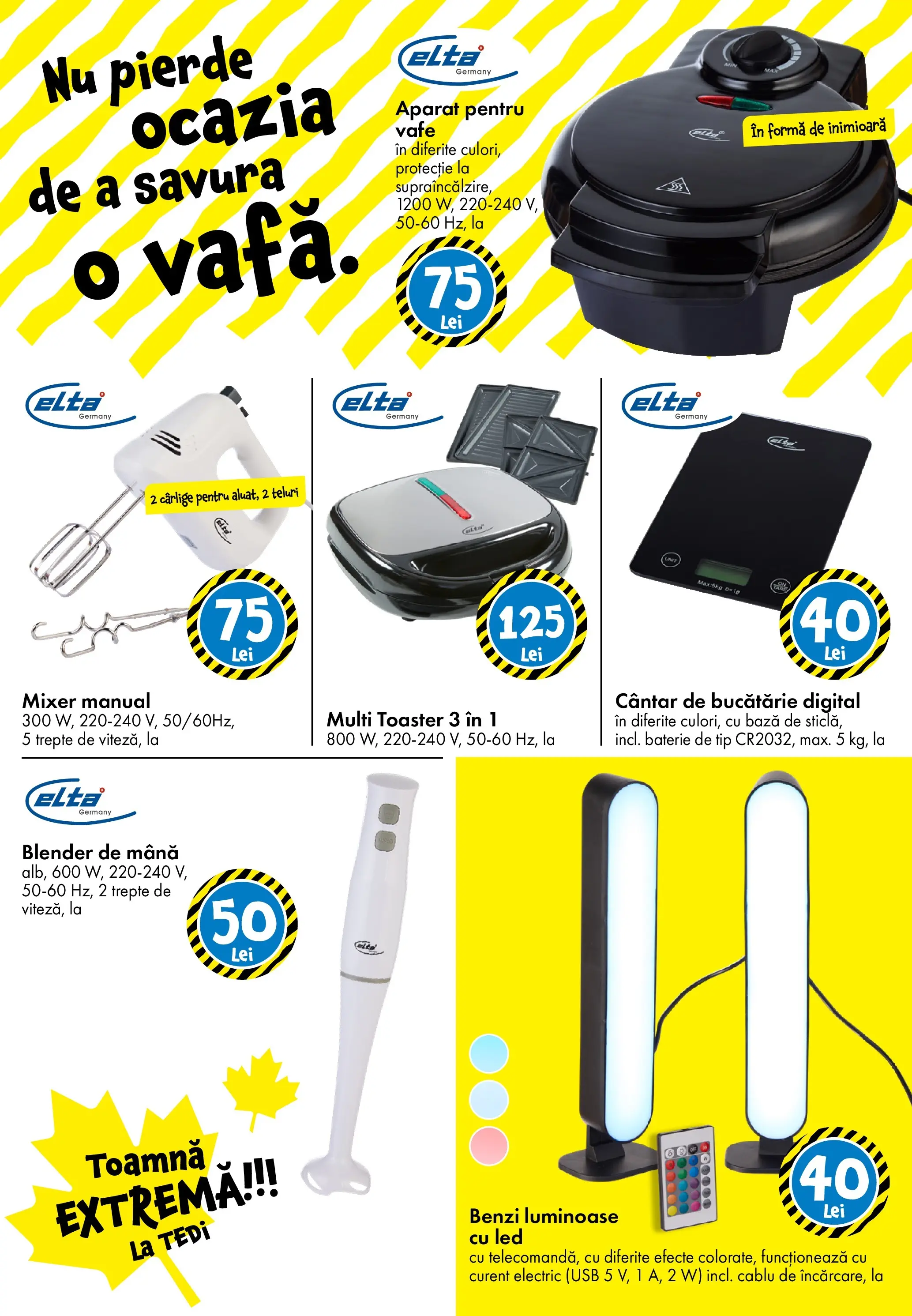 Catalog TEDi - Oferta 10.10.2025 - 19.10.2025 | Pagină: 9 | Produse: Blender, Cântar, Bucătărie, Baterie