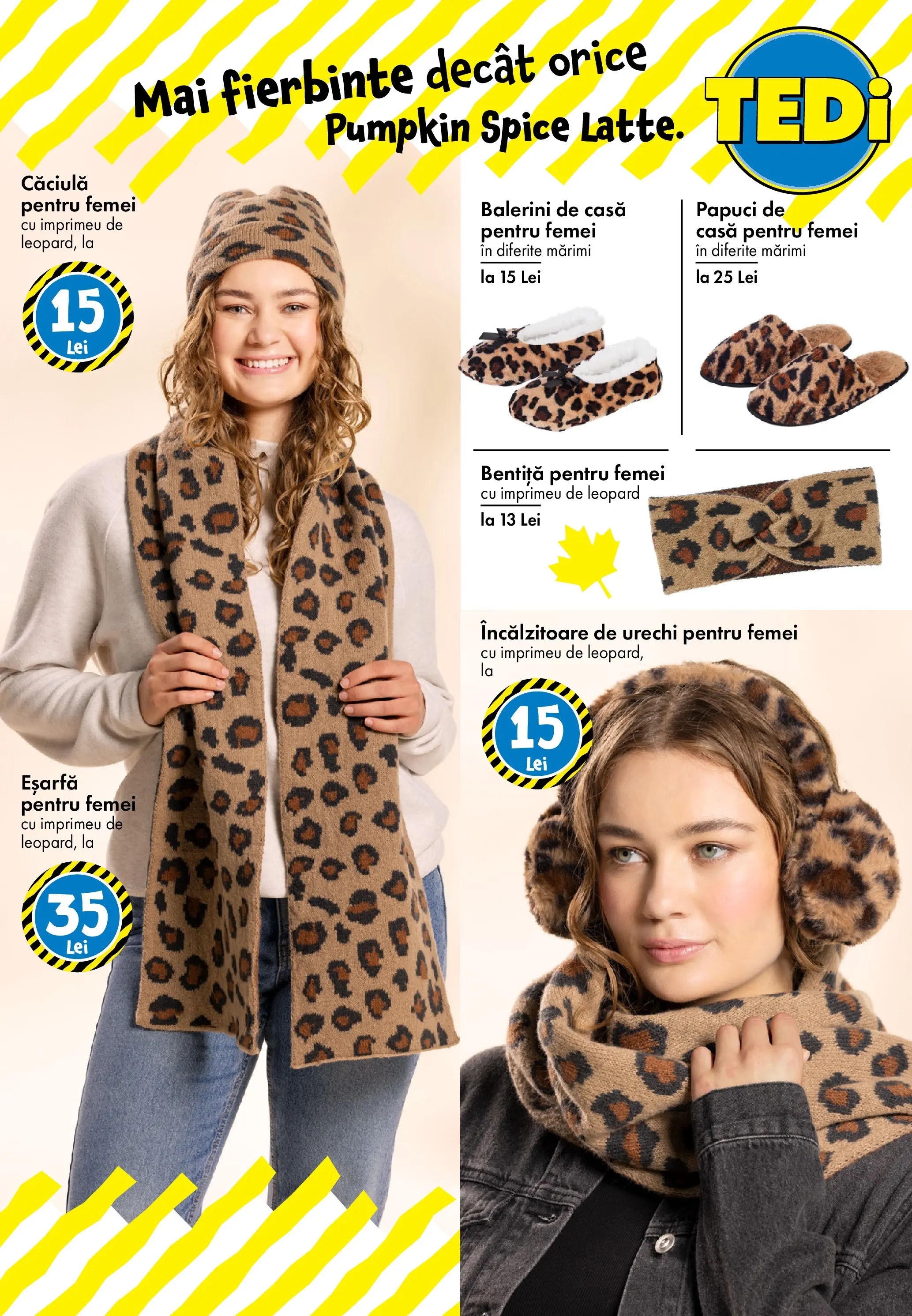 Catalog TEDi - Oferta 10.10.2025 - 19.10.2025 | Pagină: 19 | Produse: Eșarfă, Balerini, Papuci