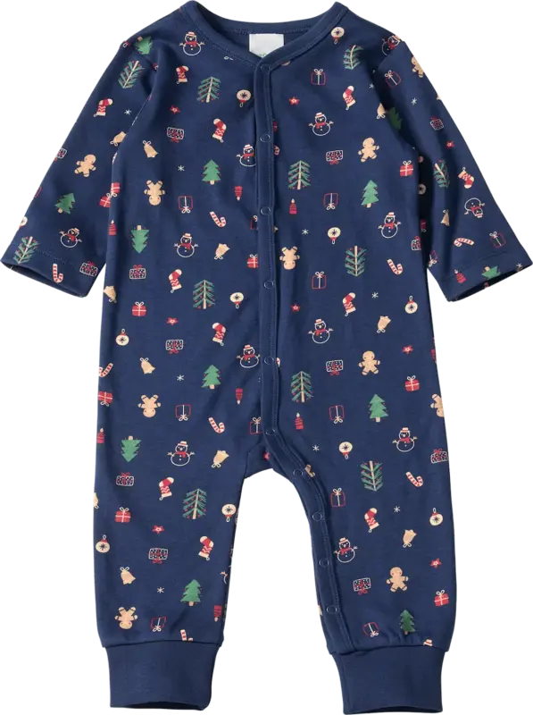 ALANA Schlafanzug mit Weihnachts-Muster, blau, Gr. 86/92