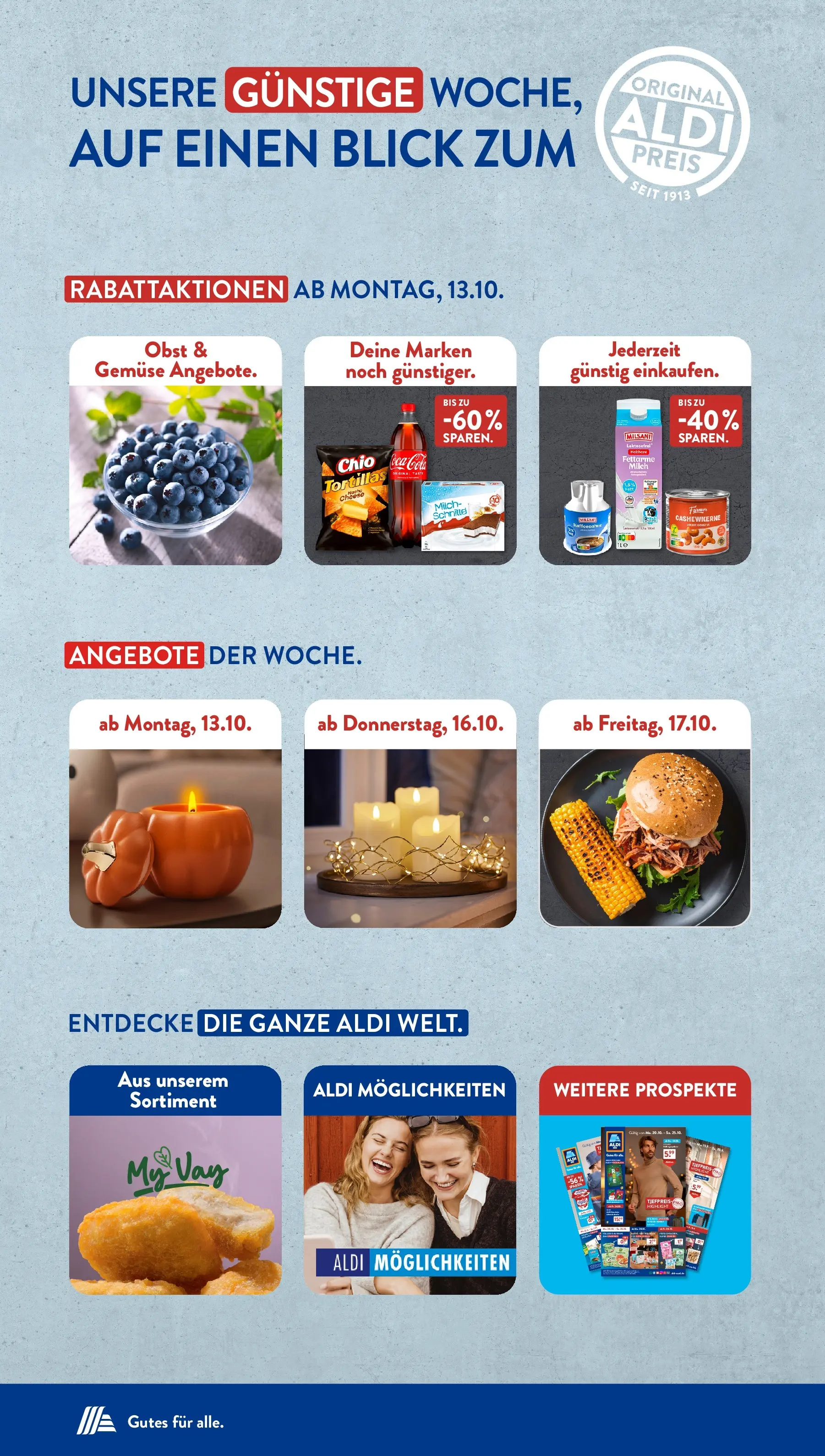 Aldi Süd - Aldi Süd: Wochenangebote (ab 13.10.2025) zum Blättern | Seite: 2 | Produkte: Milch, Gemüse, Obst