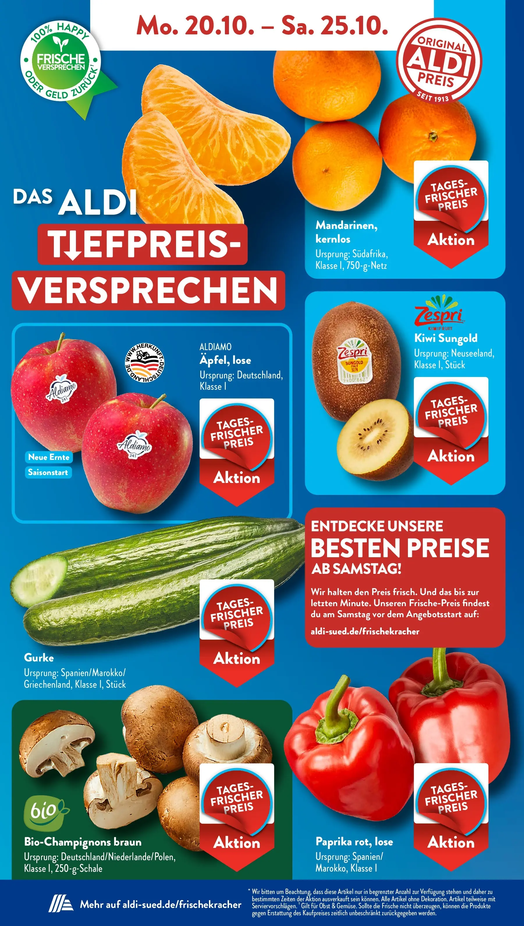 Aldi Süd - Aldi Süd: Wochenangebote (ab 19.10.2025) zum Blättern | Seite: 4 | Produkte: Paprika, Obst, Kiwi