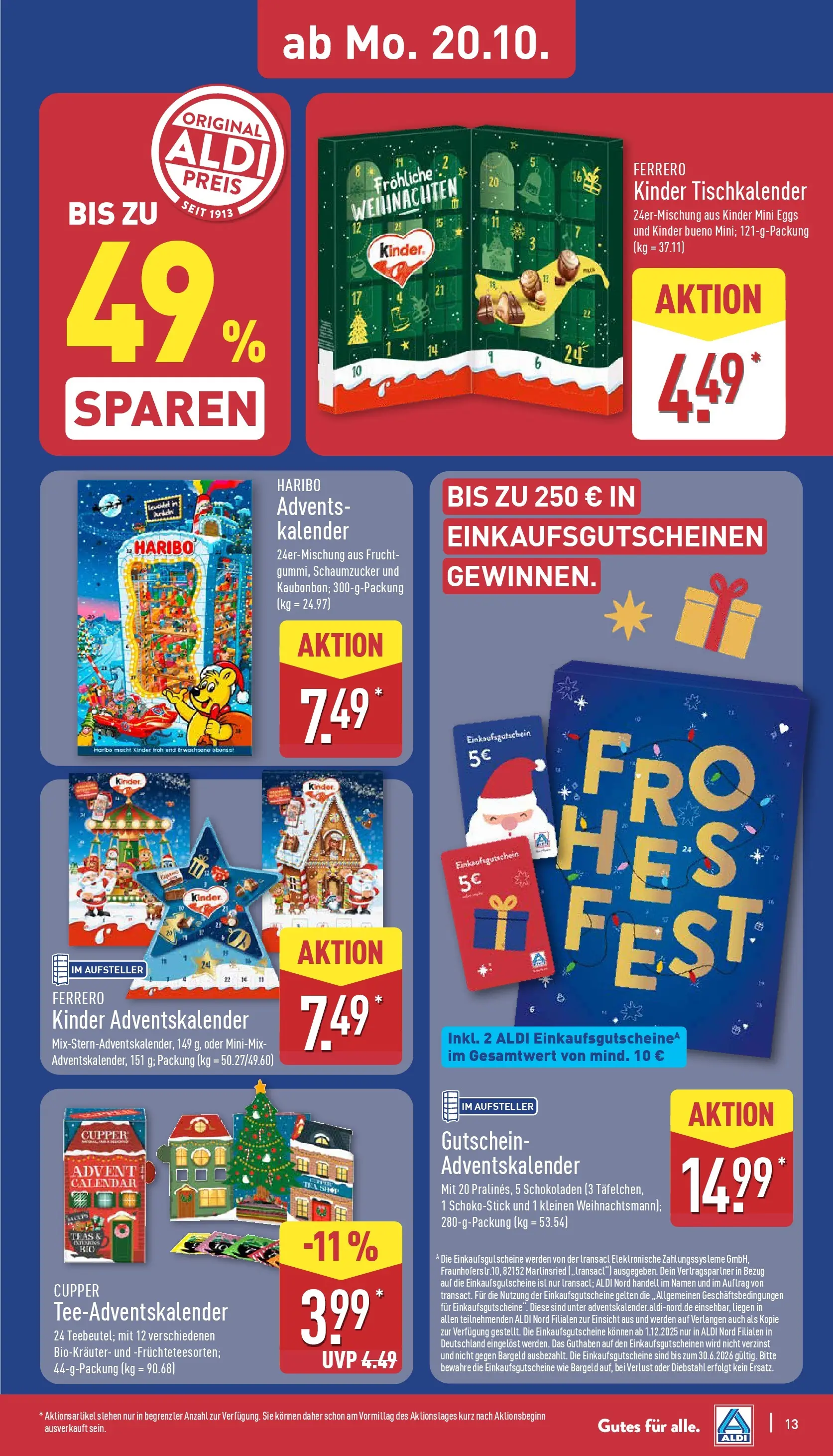 Aldi - ALDI Nord: Wochenangebote (ab 19.10.2025) » Angebote Online | Seite: 13 | Produkte: Haribo, Kinder bueno