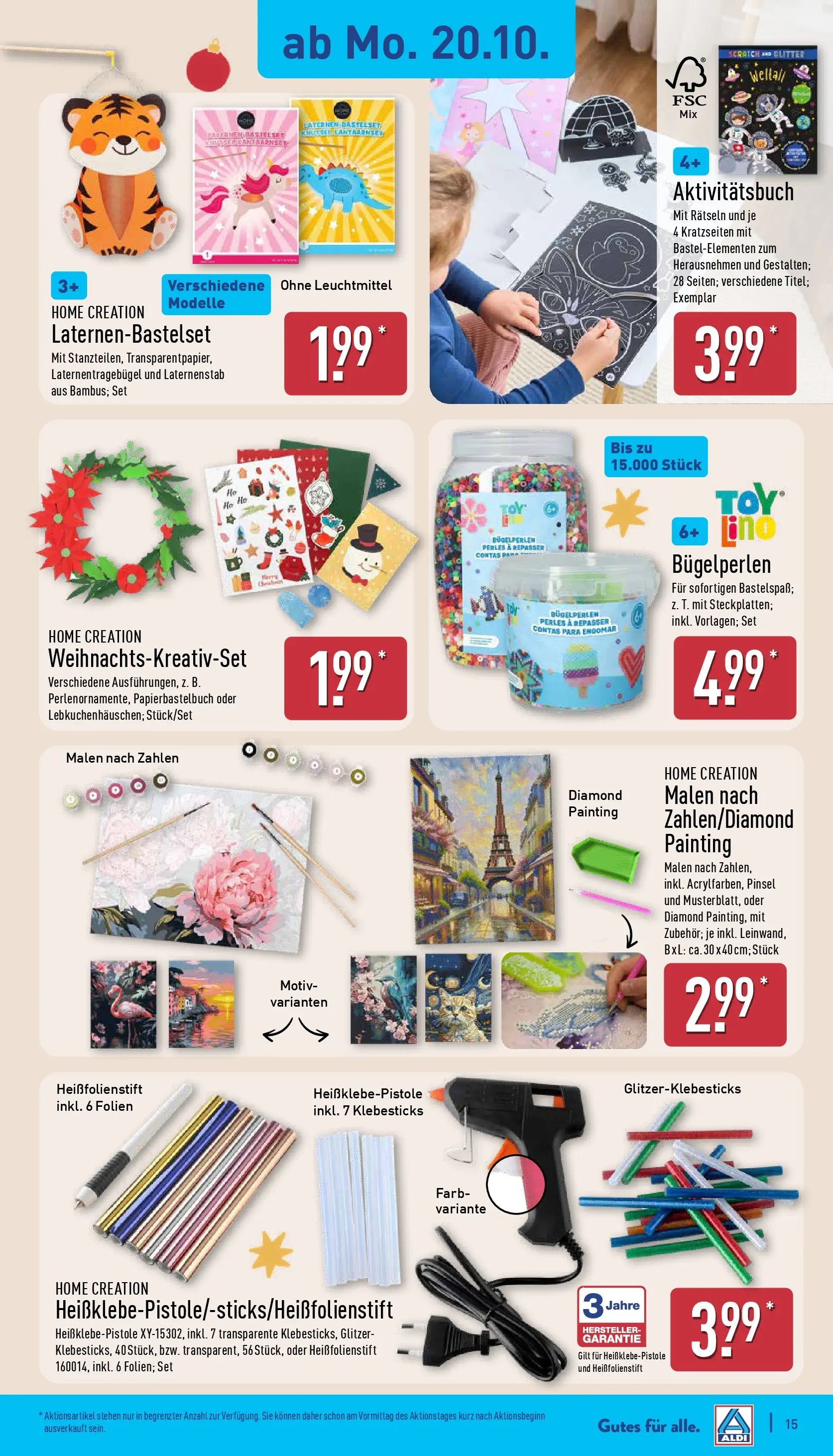 Aldi - ALDI Nord: Wochenangebote (ab 19.10.2025) » Angebote Online | Seite: 15 | Produkte: Pinsel, Home creation