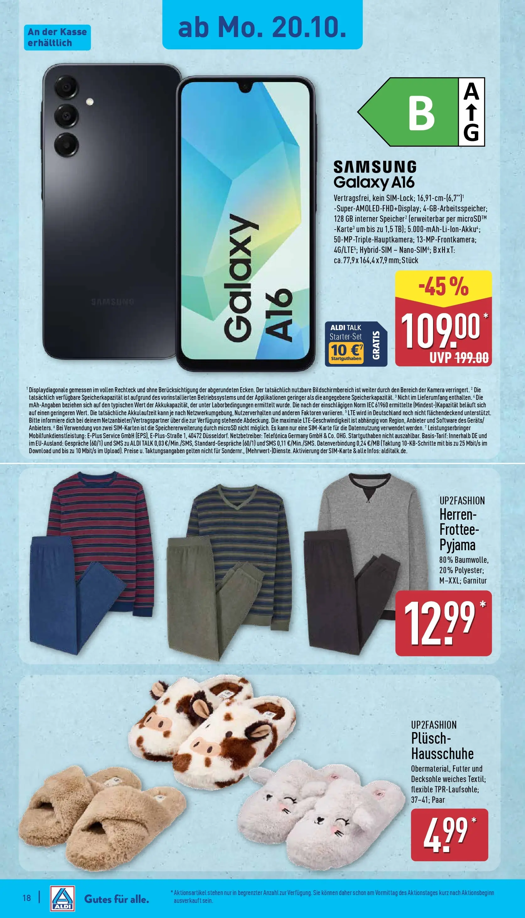 Aldi - ALDI Nord: Wochenangebote (ab 19.10.2025) » Angebote Online | Seite: 18 | Produkte: Kamera, Up2fashion, Samsung, Hausschuhe