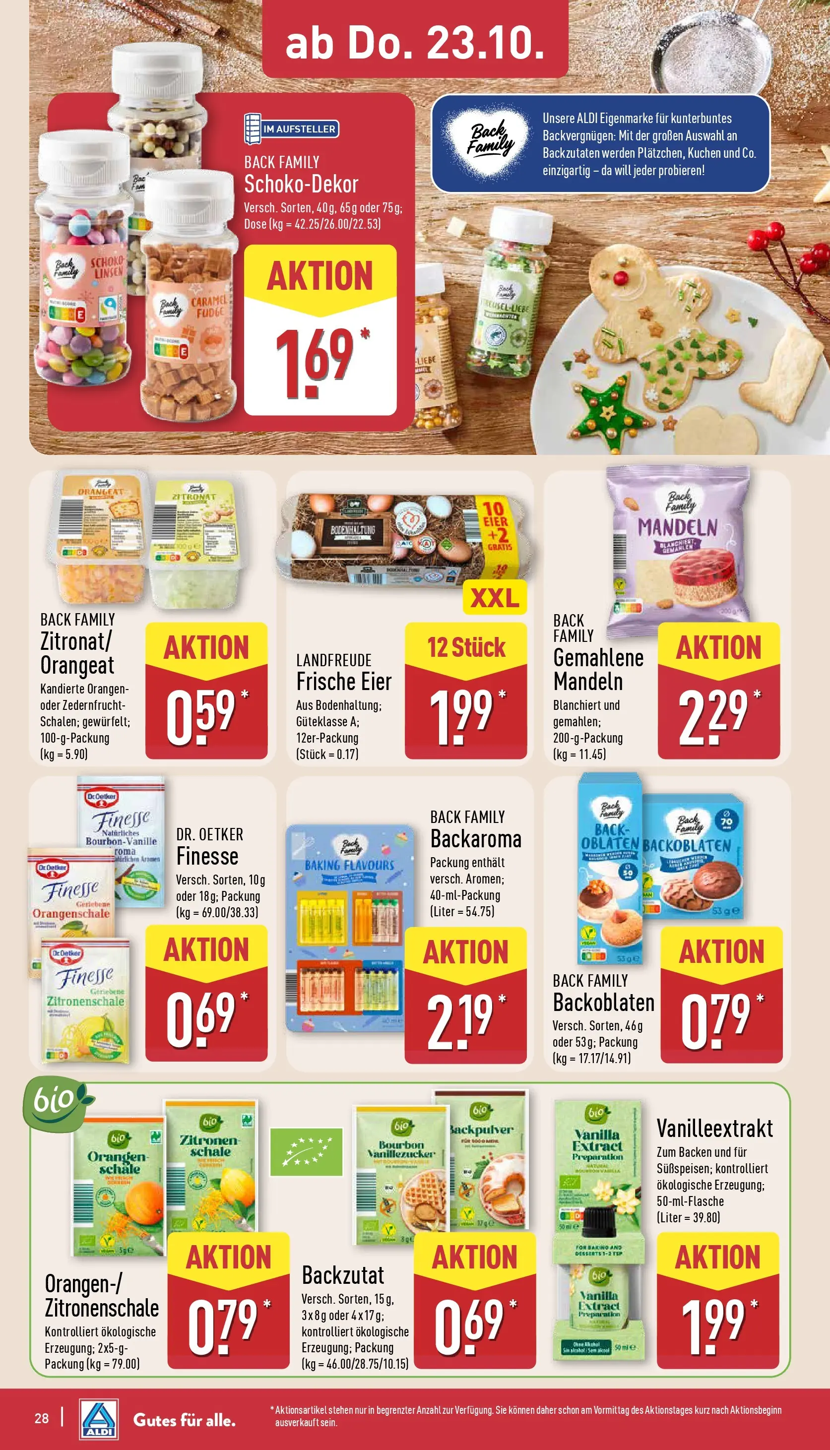 Aldi - ALDI Nord: Wochenangebote (ab 19.10.2025) » Angebote Online | Seite: 28 | Produkte: Orangen, Mandeln, Bourbon, Zitronen