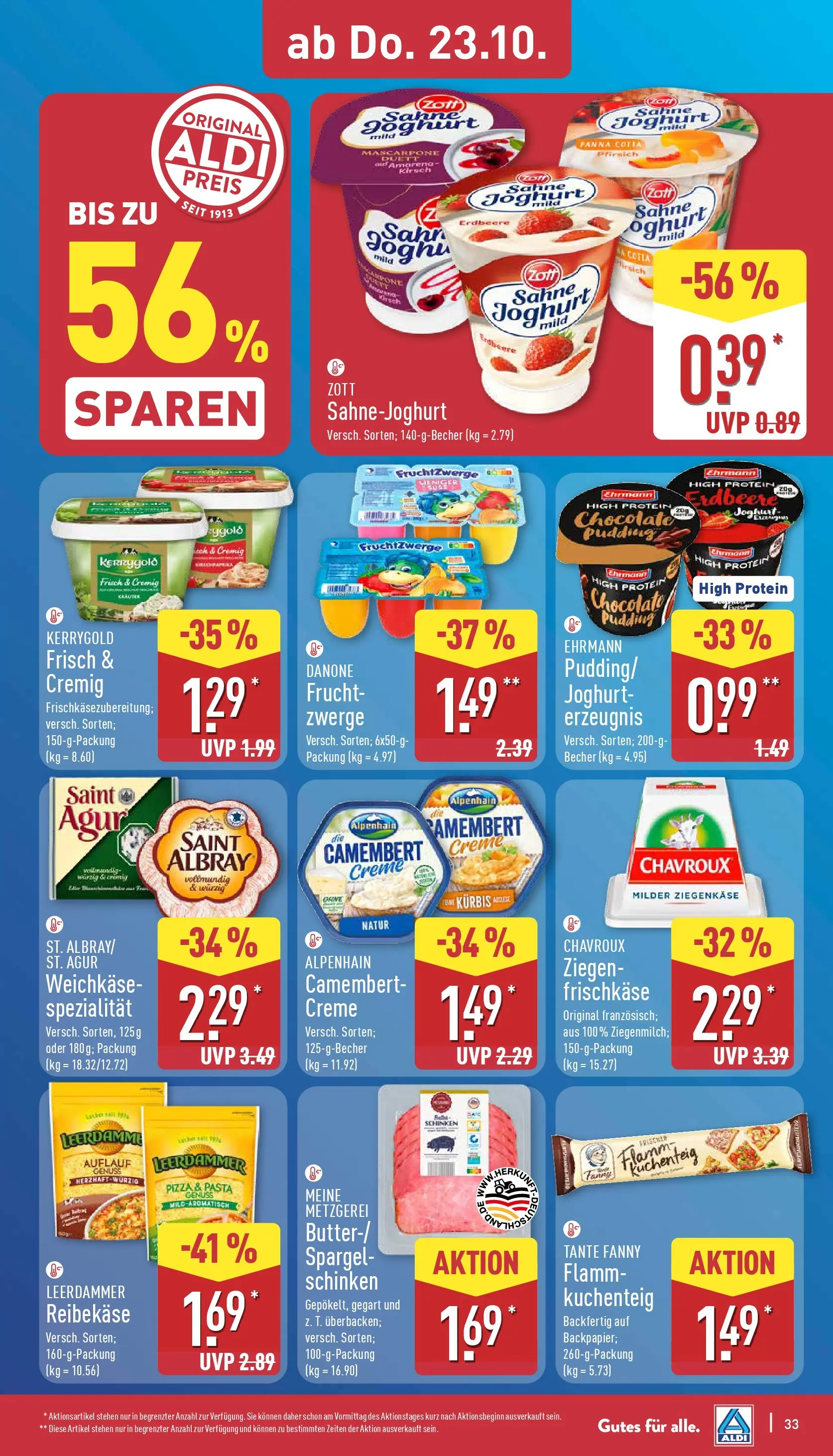 Aldi - ALDI Nord: Wochenangebote (ab 19.10.2025) » Angebote Online | Seite: 33 | Produkte: Pudding, Kürbis, Schinken, Reibekase