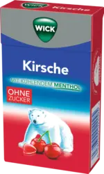 Wick Bonbon, Kirsche mit Menthol, zuckerfei, in der Taschenbox