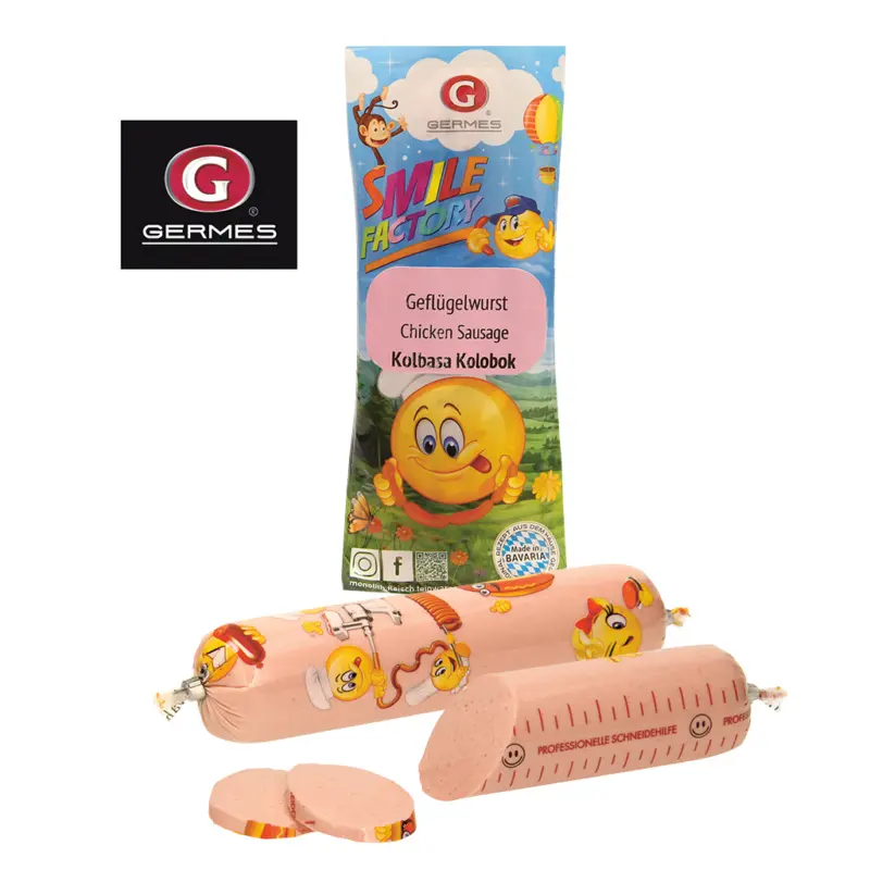 Geflügelfleischwurst eigener Art mit Trinkwasser und Kartoffelstärke