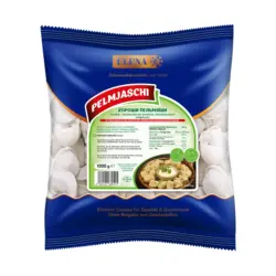 Pelmeni-Teigtaschen gefüllt mit Schweine- & Rindfleisch
