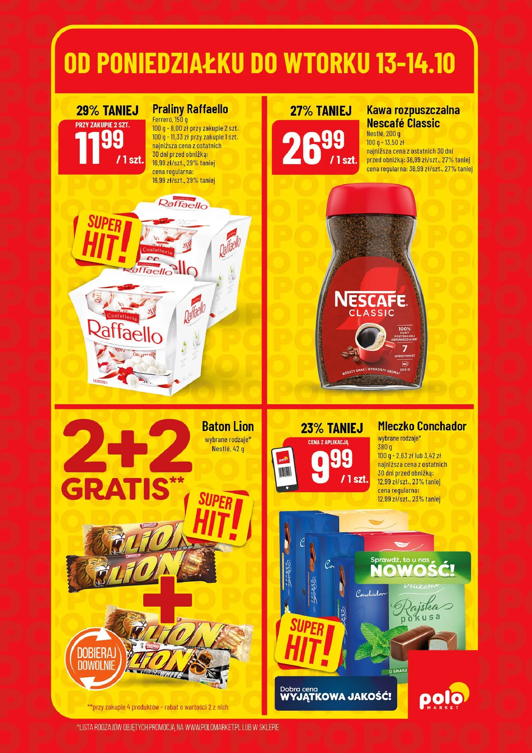 POLOmarket gazetka od jutra (13.10.2025) - Nowa PDF | Strona: 5 | Produkty: Praliny, Nescafe, Kawa rozpuszczalna, Baton