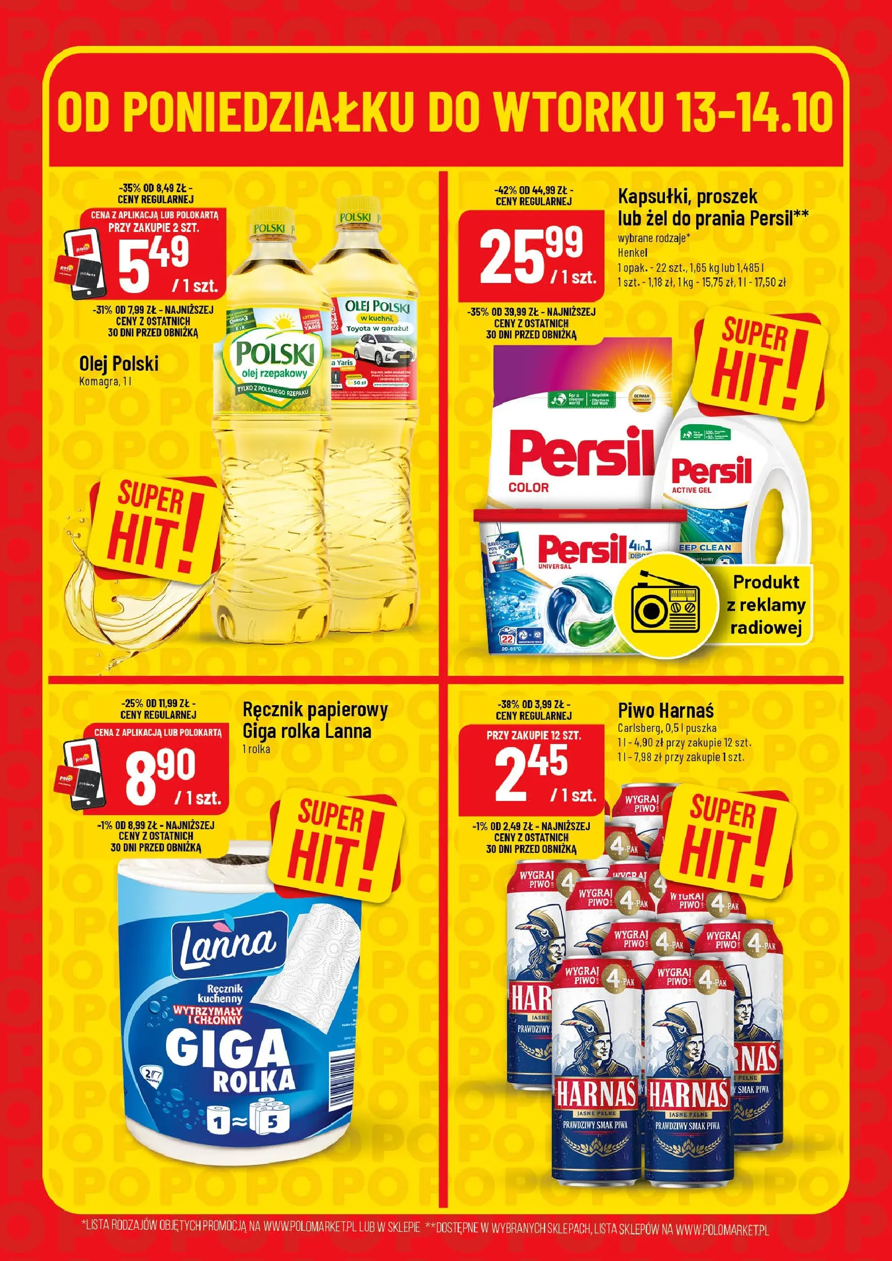 POLOmarket gazetka od jutra (13.10.2025) - Nowa PDF | Strona: 6 | Produkty: Persil, Harnaś, Olej, Żel do prania persil