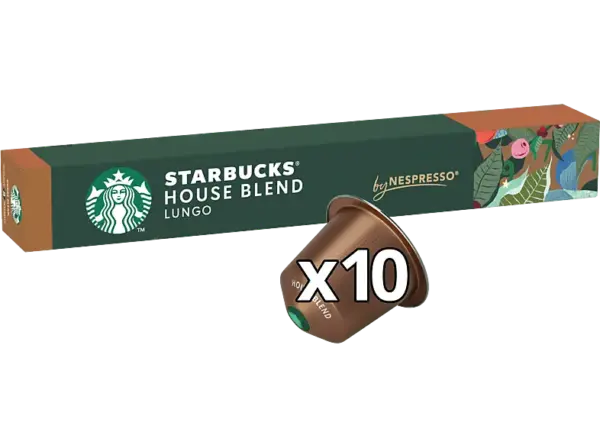 Starbucks House Blend by Nespresso® Kaffeekapsel, 10 Stück, Kompatibles System: Nespresso