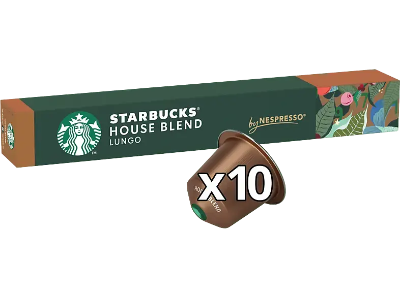 Starbucks House Blend by Nespresso® Kaffeekapsel, 10 Stück, Kompatibles System: Nespresso
