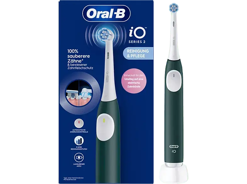 Oral-B iO Series 2, Elektrische Zahnbürste Forest Green